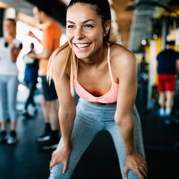 attractive fit woman in gym