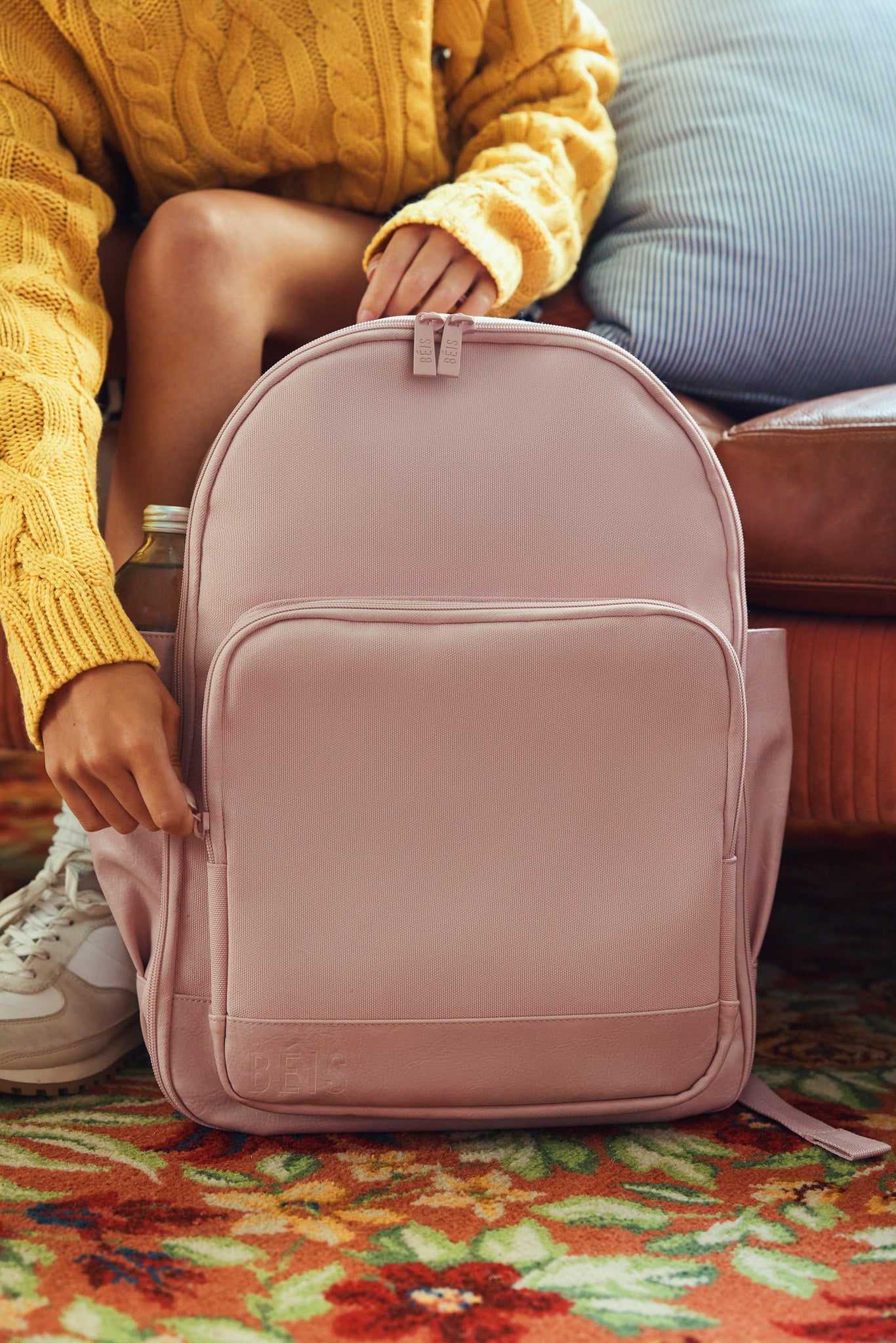 The Travel Backpack in Atlas Pink
