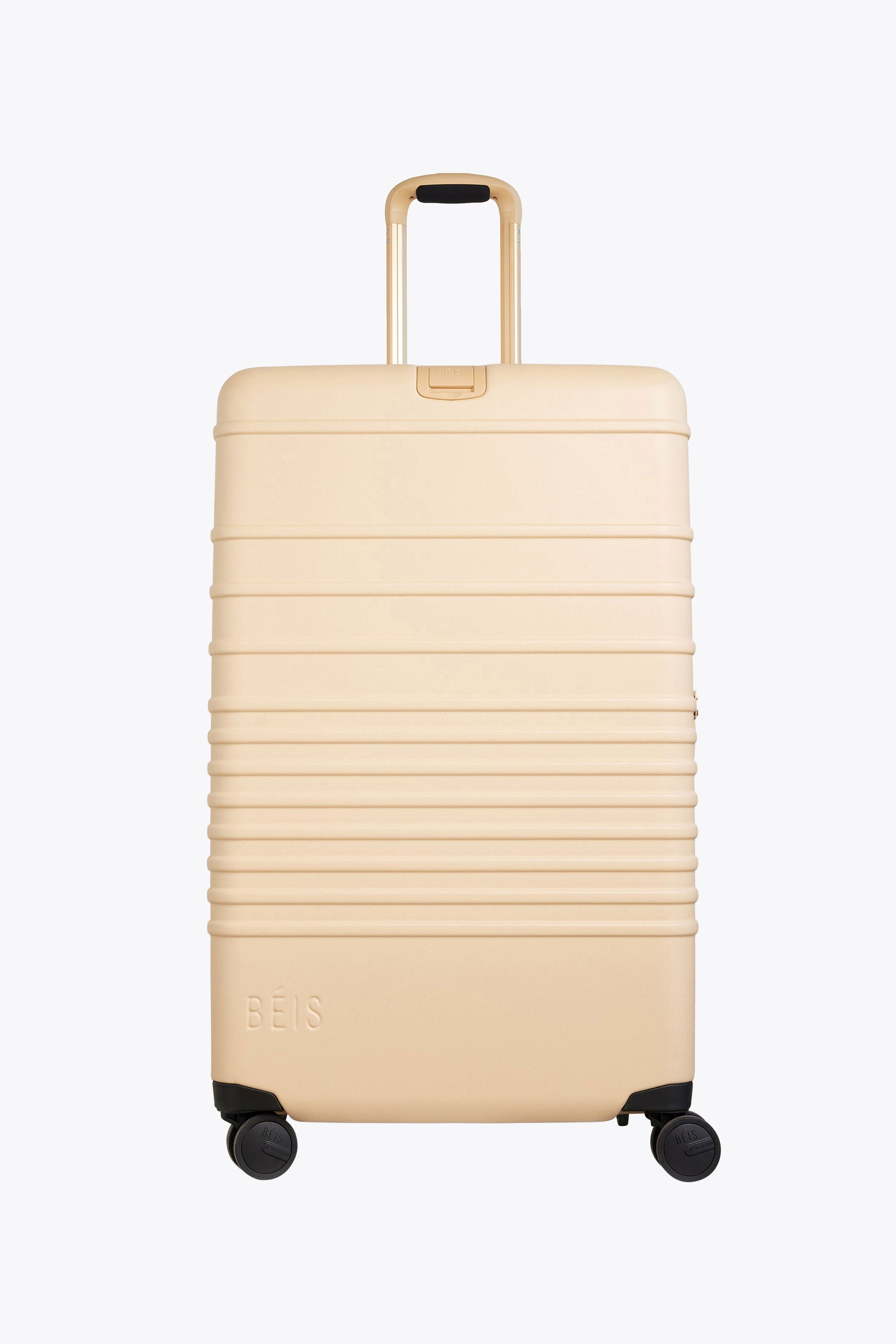 Béis 'The Check-In Roller' in Beige 29 Inch Beige Rolling Luggage