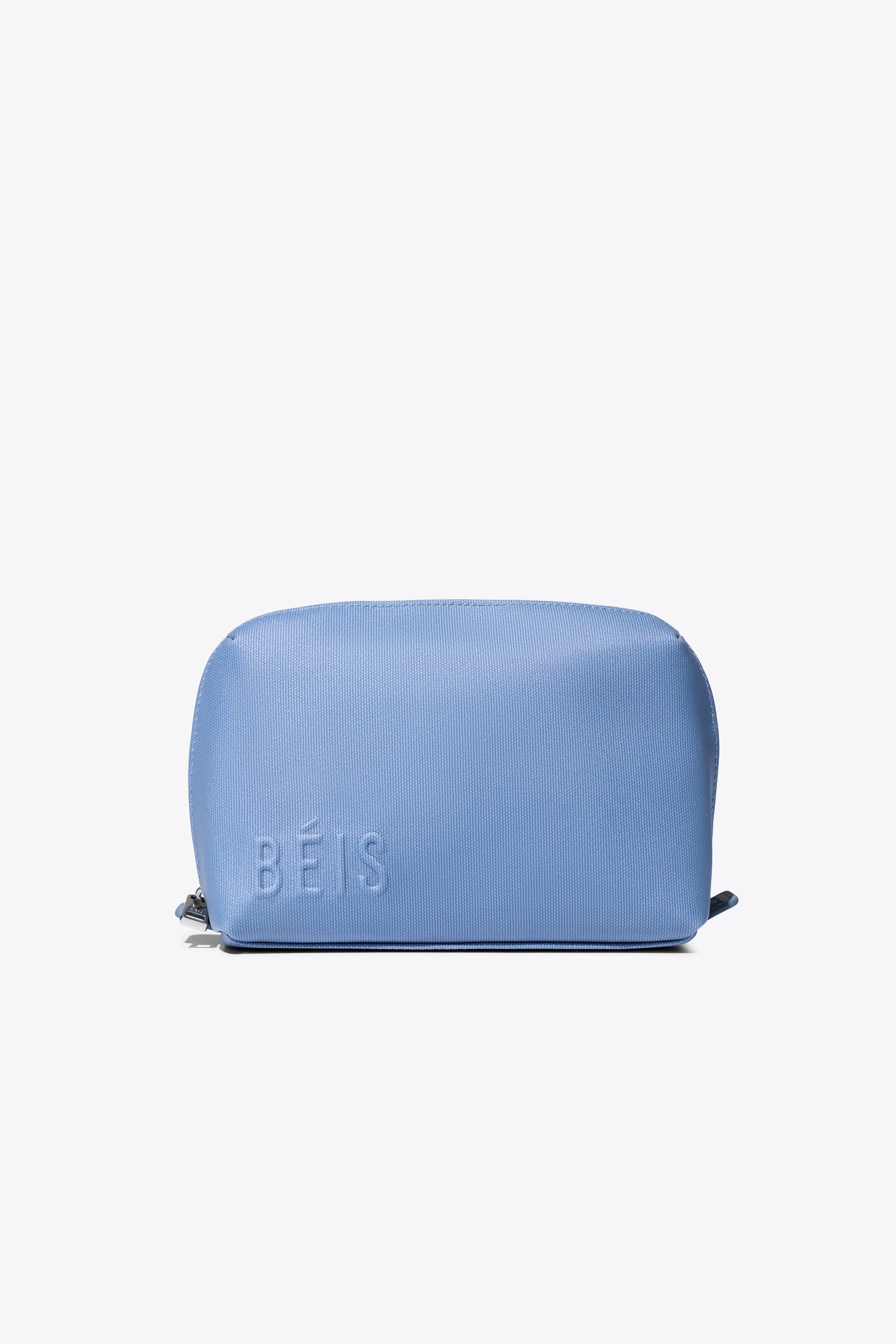 BÉIS 'The Small Cosmetic Pouch' in Dusty Blue