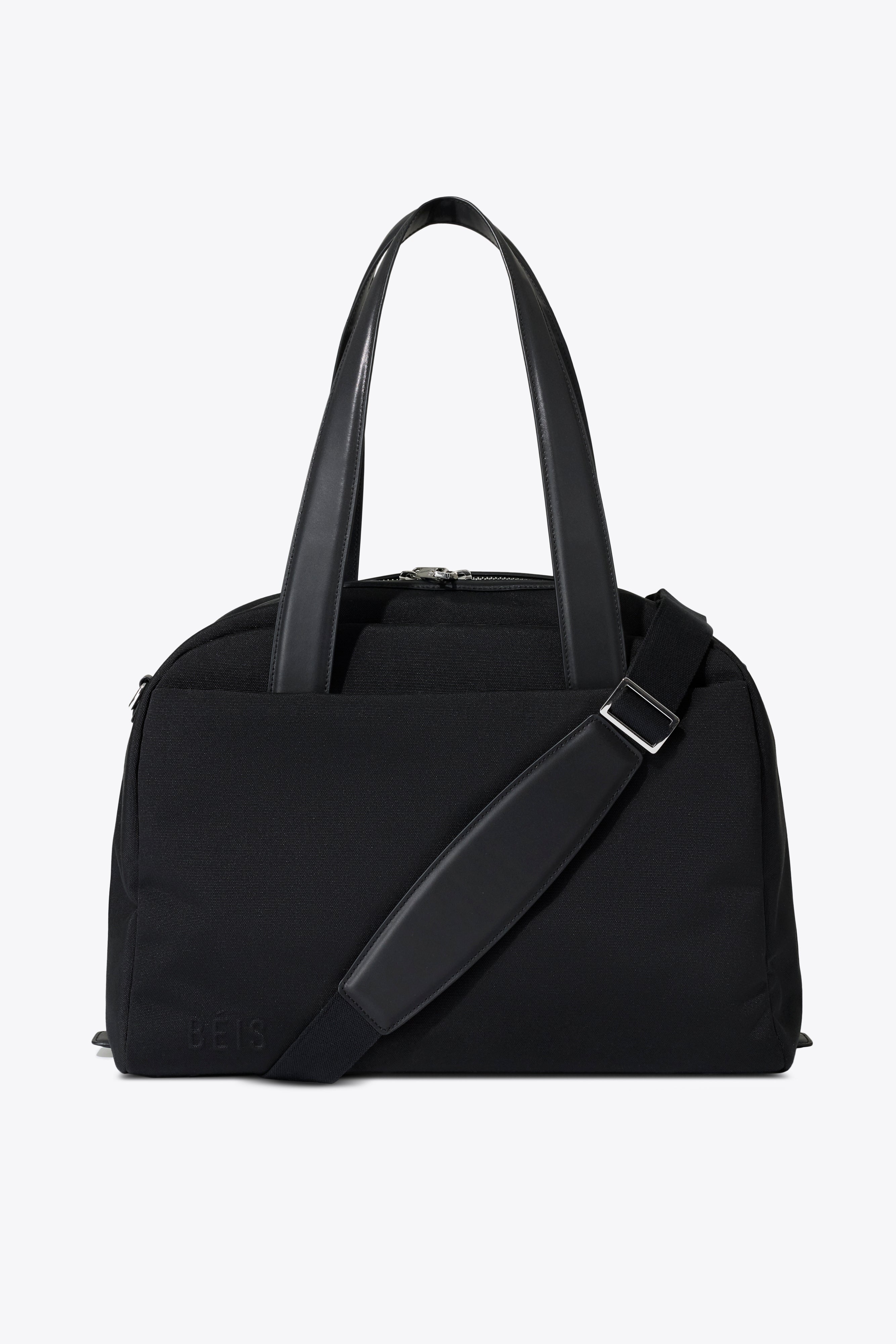 BEIS The Leather Trim Duffle in Black