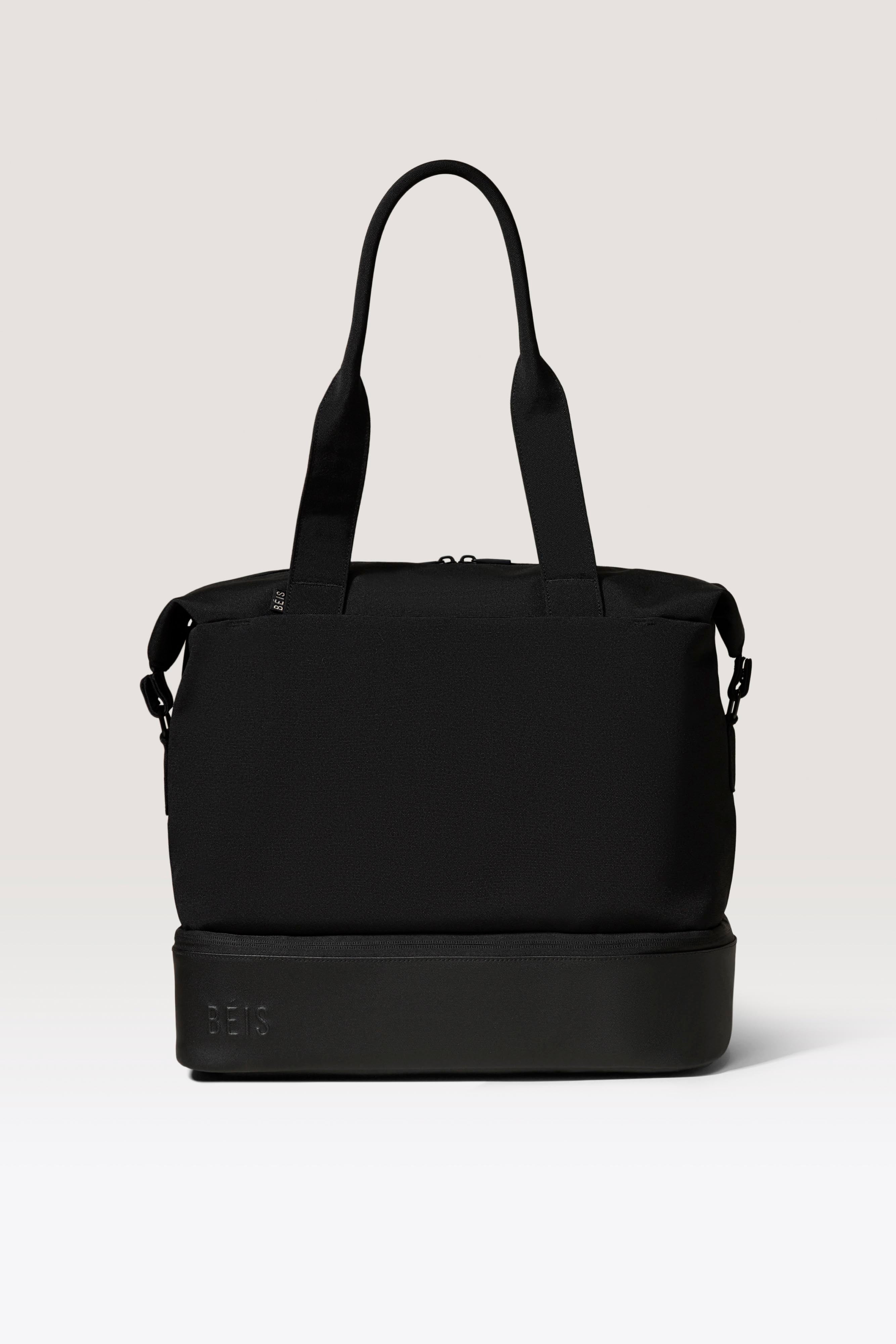 BÉIS 'The NEW Mini Weekender' in Black - Black Small Weekender Bag