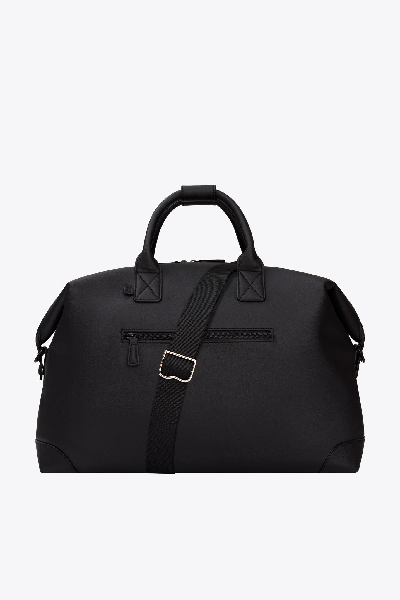 Overnight Bag Vegan Holdall Ajax Vegan Leather Duffle Bag Black