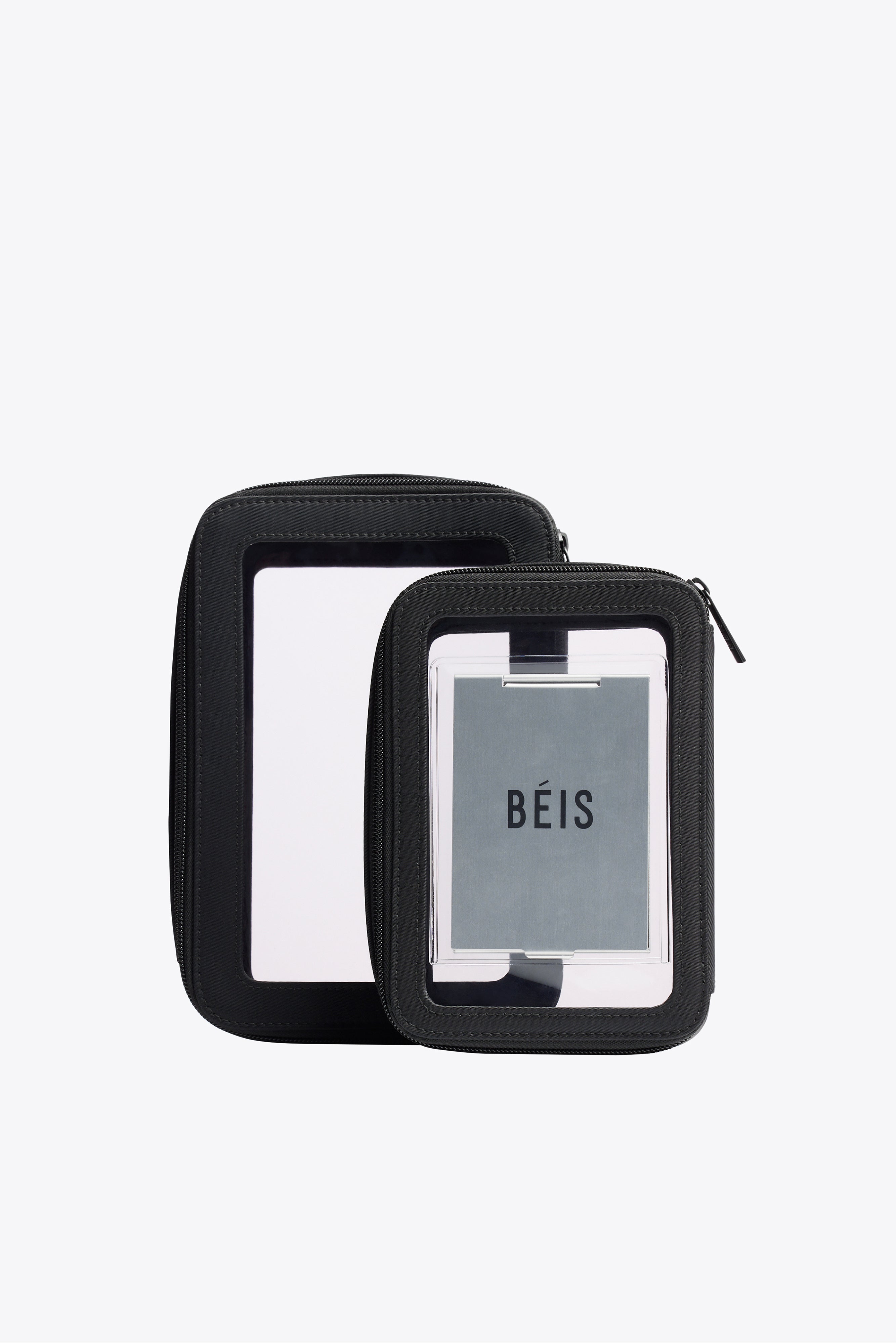 beis makeup travel bag BÉIS 'The In Flight Cosmetic Set' in Black
