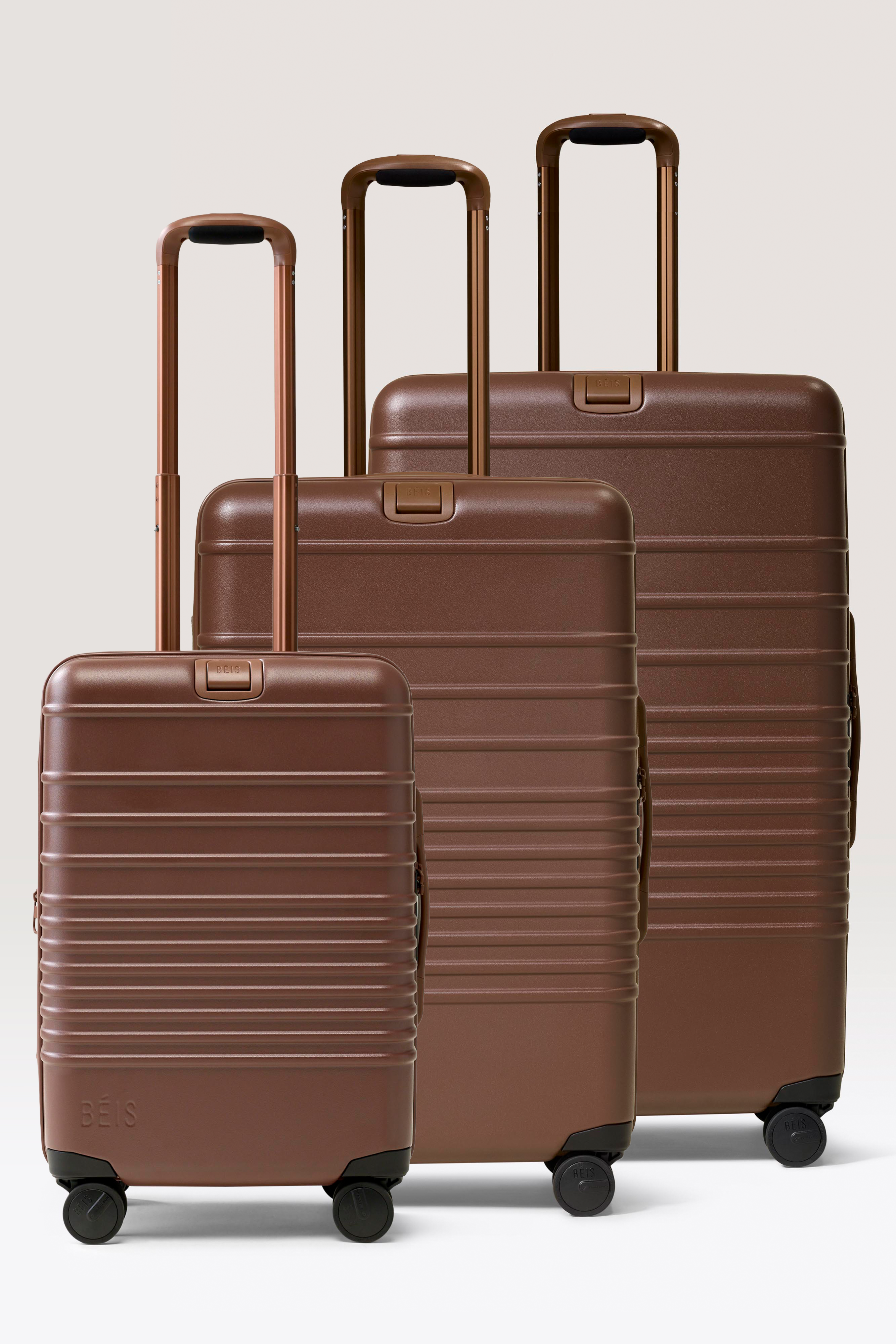 BÉIS 'The NEW 3 Piece Luggage Set' in Maple