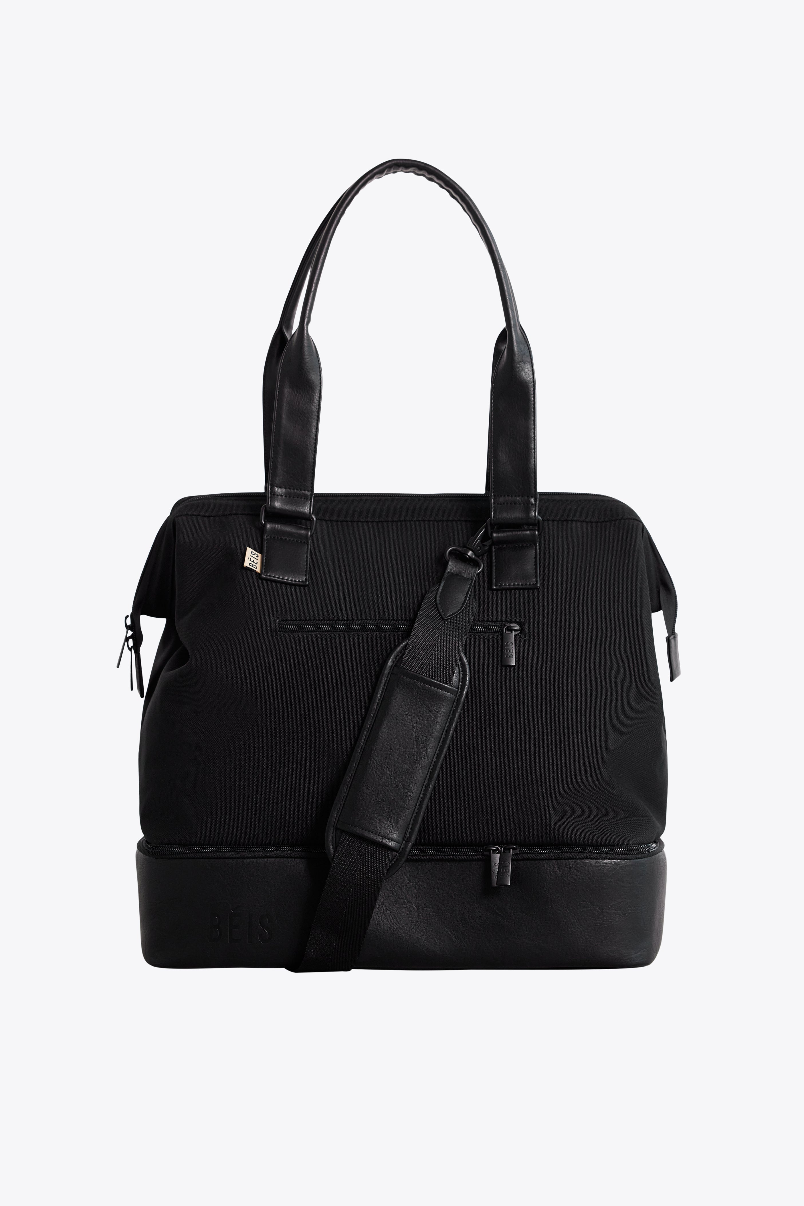 Béis 'The Mini Weekender' in Black - Black Travel Bag & Duffle Bag