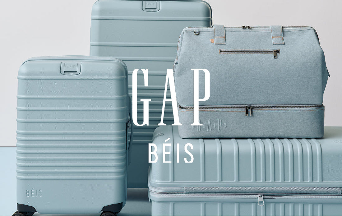 Official image for Gap × BÉIS travel lifestyle collaboration