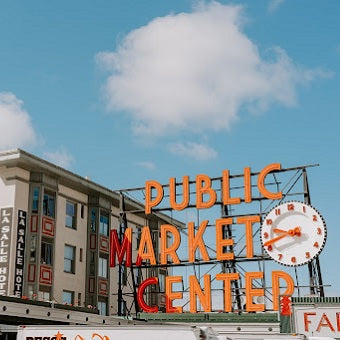 Seattle public market center sign