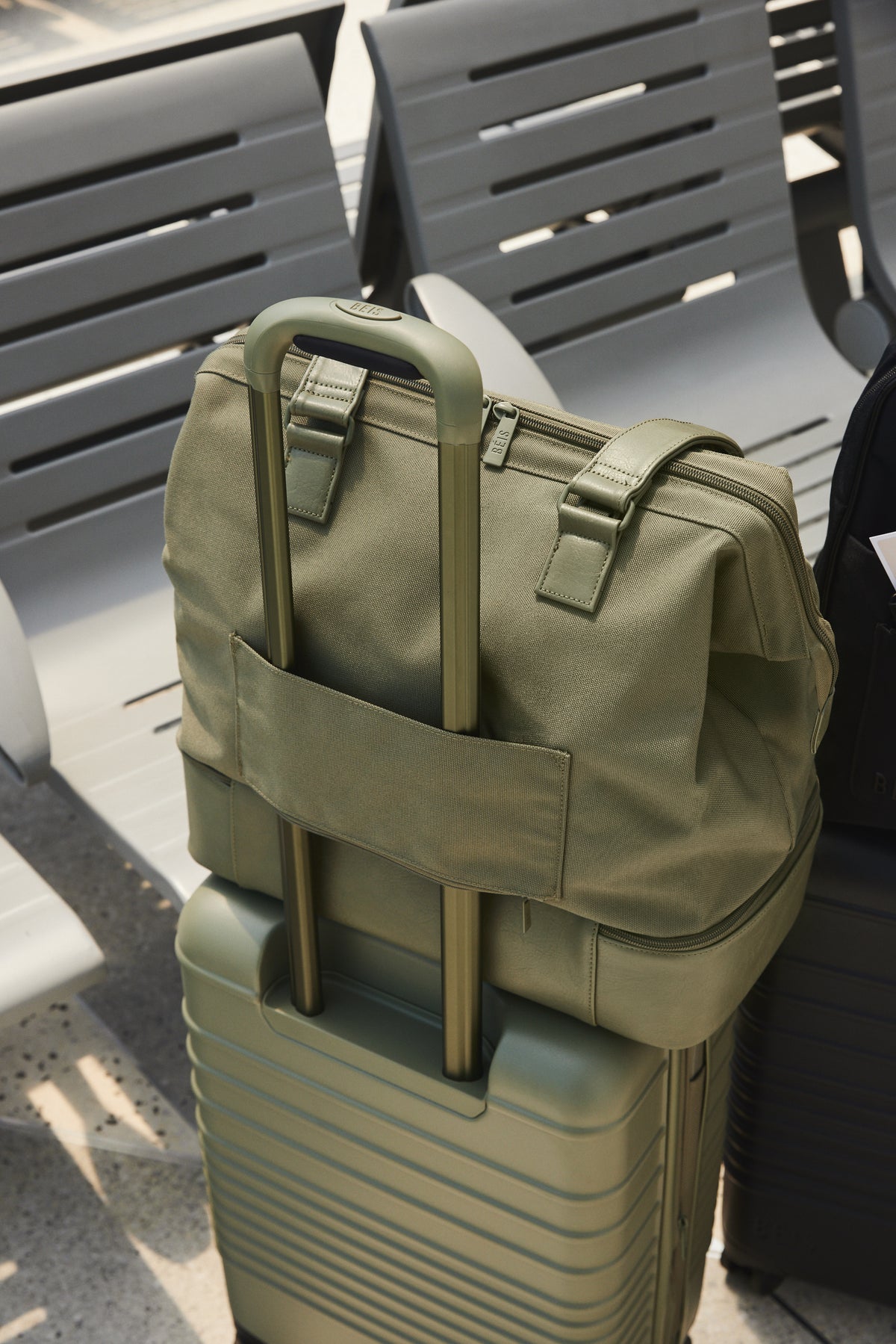 BÉIS 'The Carry-On Starter Set' in Olive - Carry On Roller & Mini ...