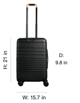 BÉIS 'The Front Pocket Carry-On' In Black - Black Carry-On Luggage With ...