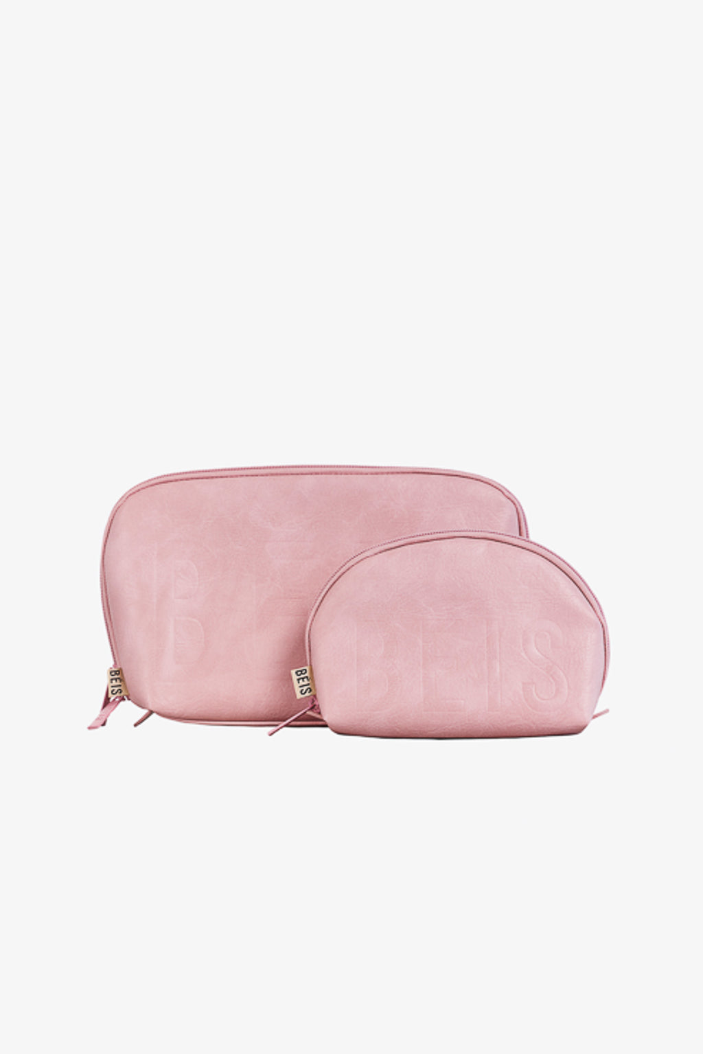 BÉIS 'The Cosmetic Pouch Set' in Pink - Cosmetic Travel Bag Set