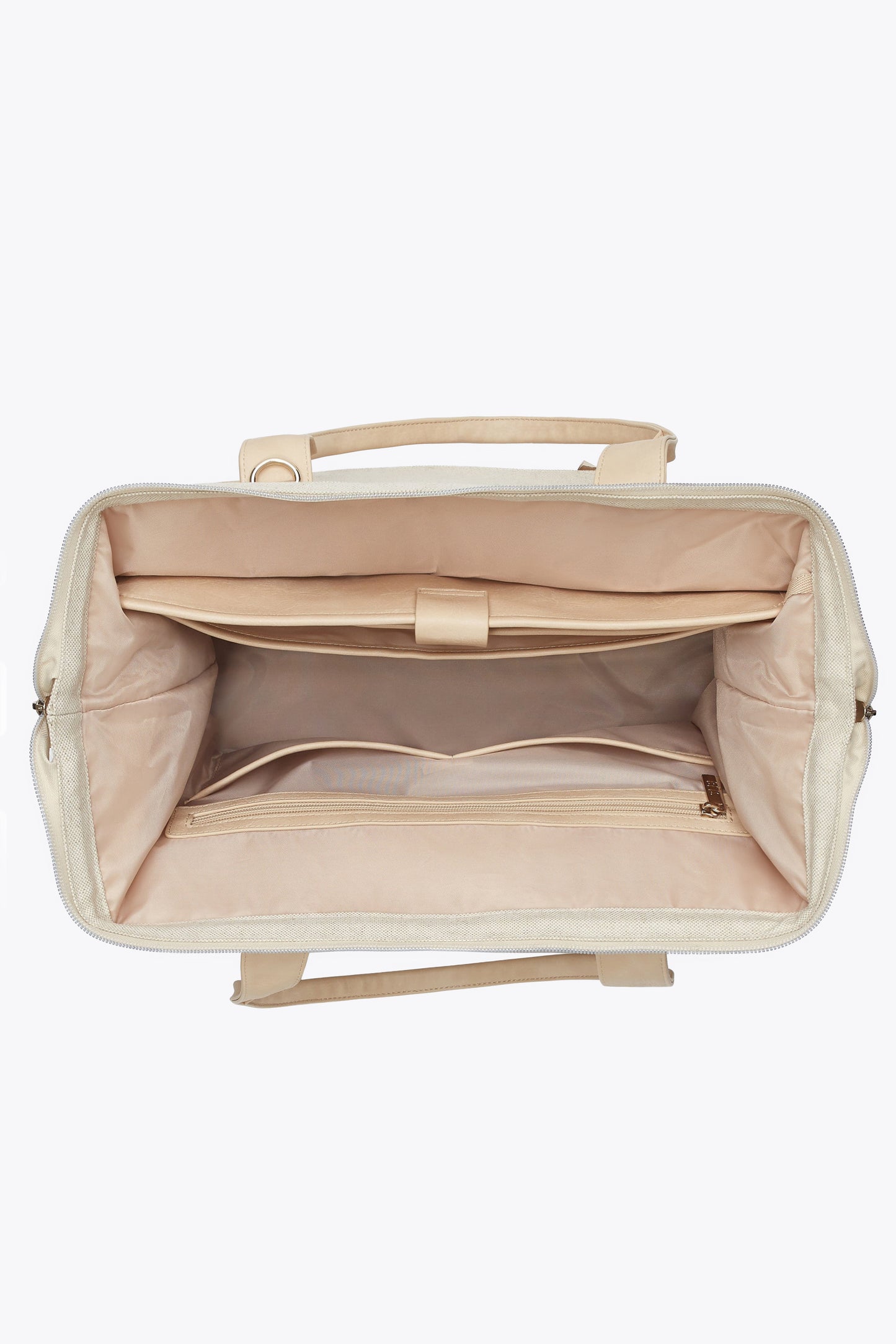 The Convertible Mini Weekender in Beige