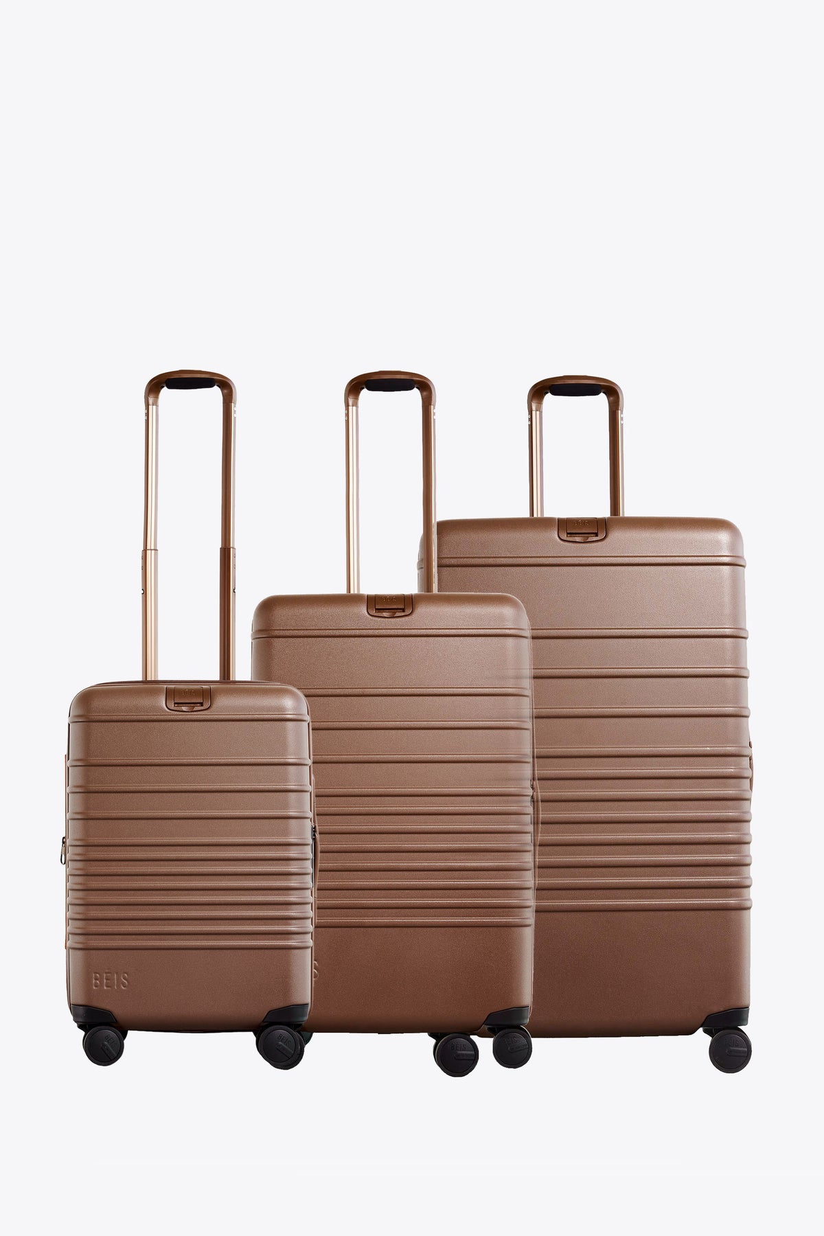 BÉIS 'The 3 Piece Luggage Set' in Maple - 3 Piece Hard Shell Luggage Set
