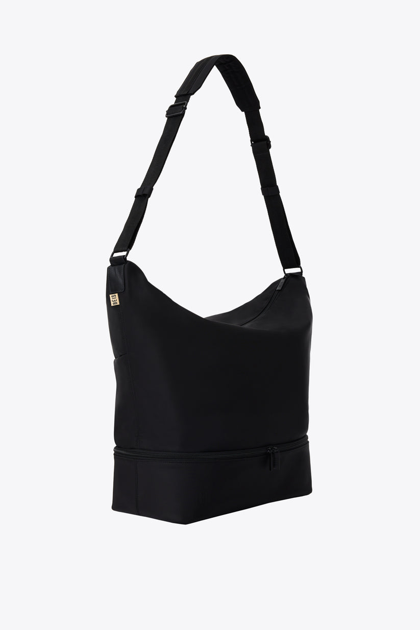 BÉIS 'Crescent Weekender' in Black - Black Crescent Weekender Tote Bag ...