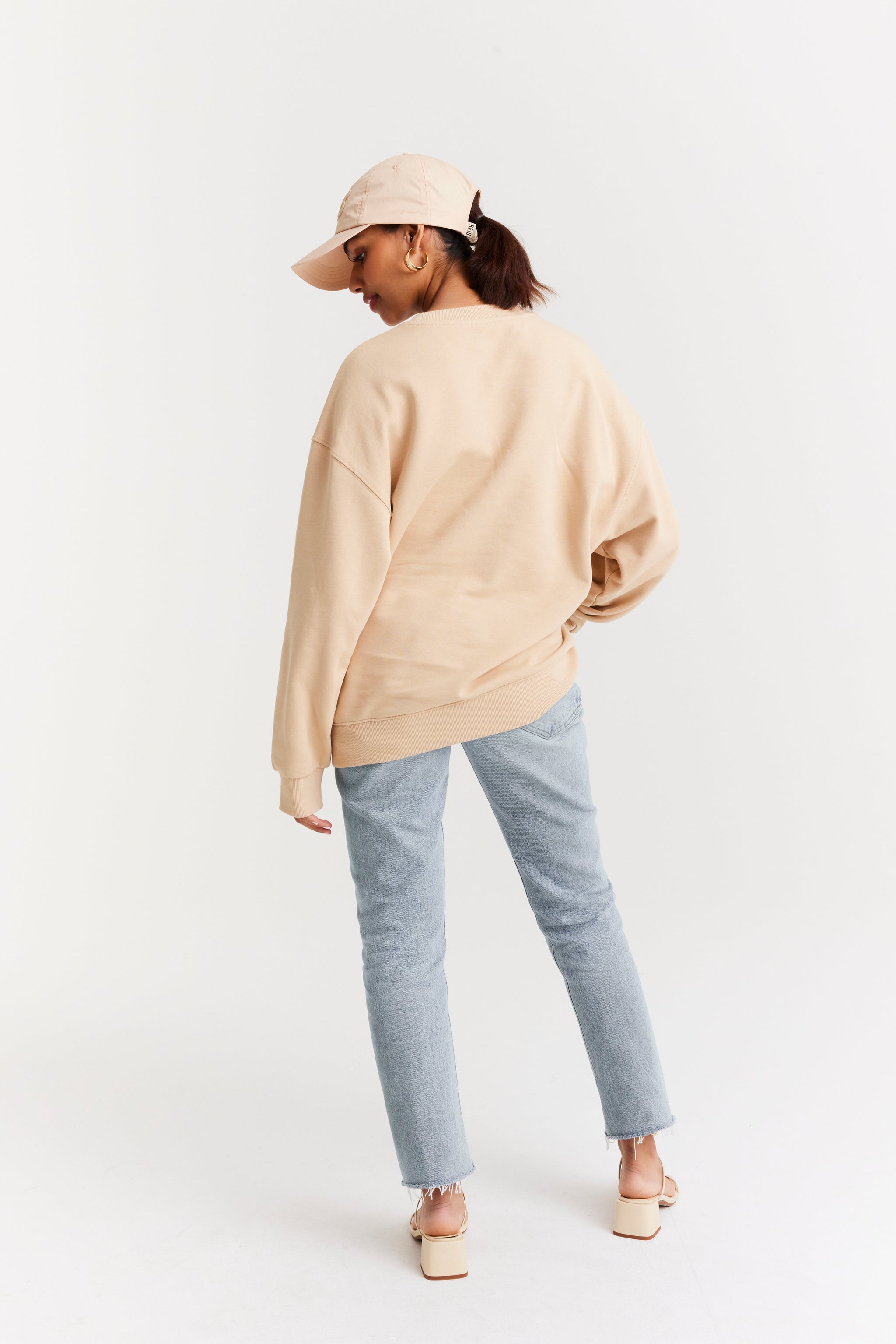 Beige Embroidered Sweatshirt main image 0