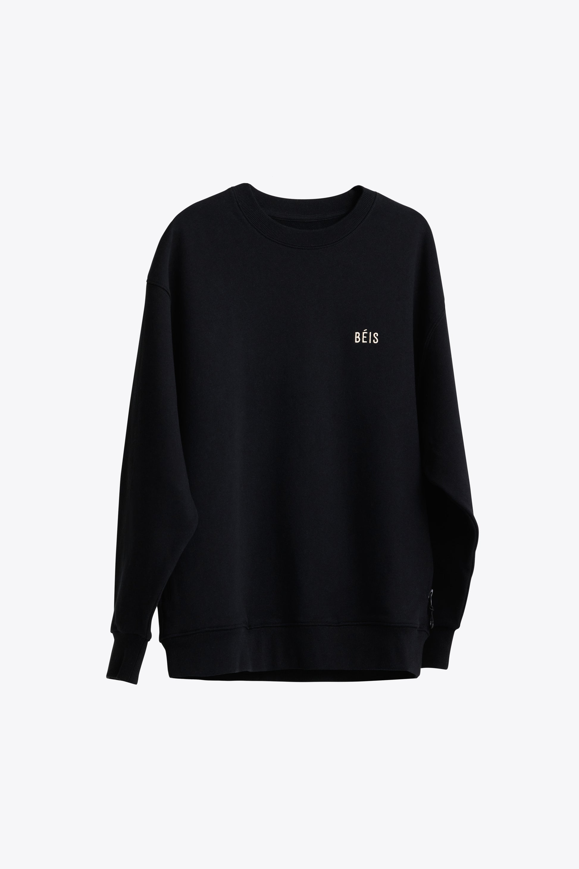 BÉIS 'The Sweatshirt' in Black - Sweatshirt With Zipper Pockets