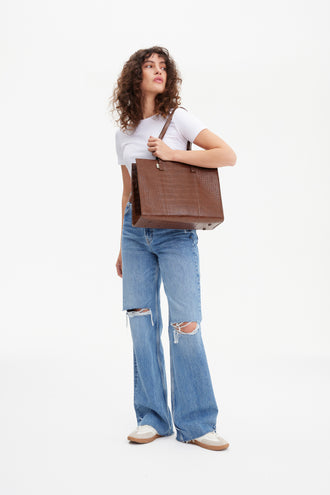 The Work Tote on model