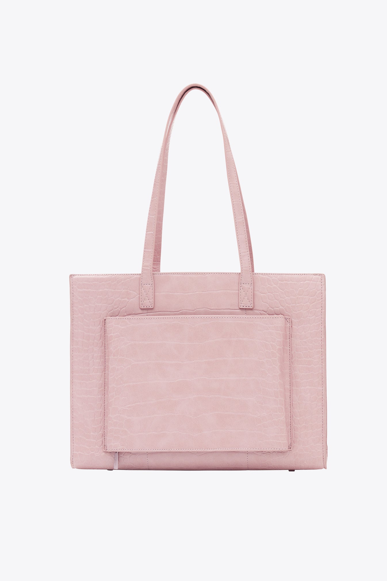 BÉIS 'The Work Tote' in Atlas Pink Croc Pink Laptop Tote Bag & Office