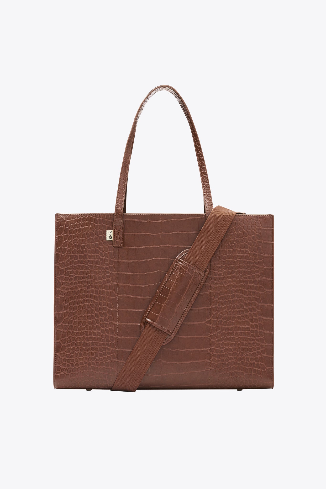 The Large Work Tote - Maple Croc