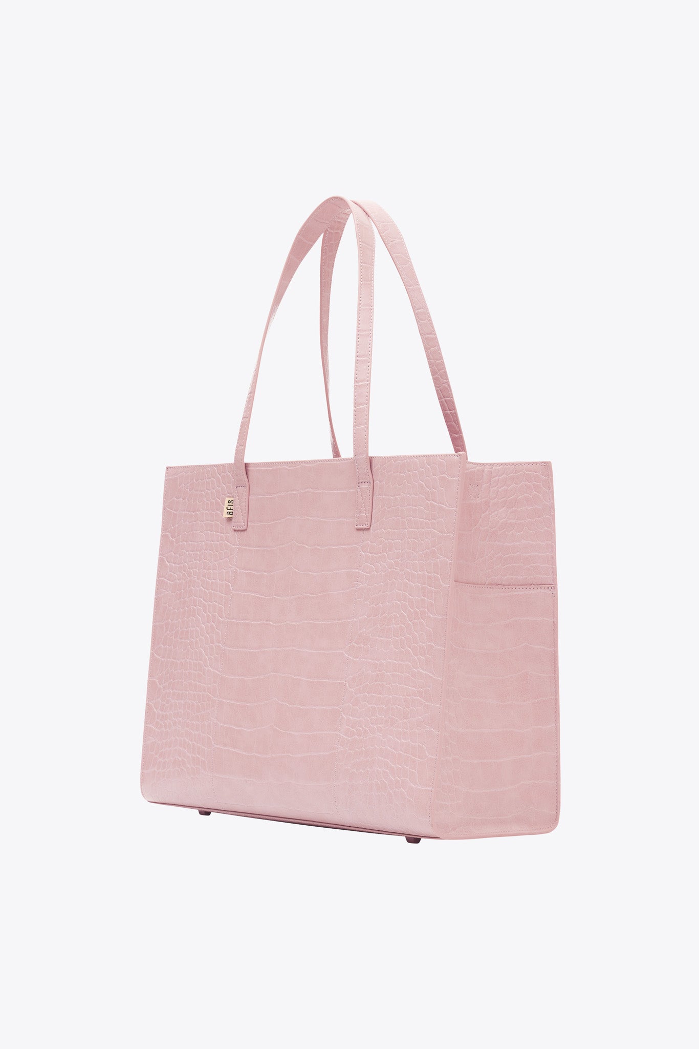 BEIS The Large Work Tote in Atlas Pink Large Pink Work Tote Laptop Tote Bag