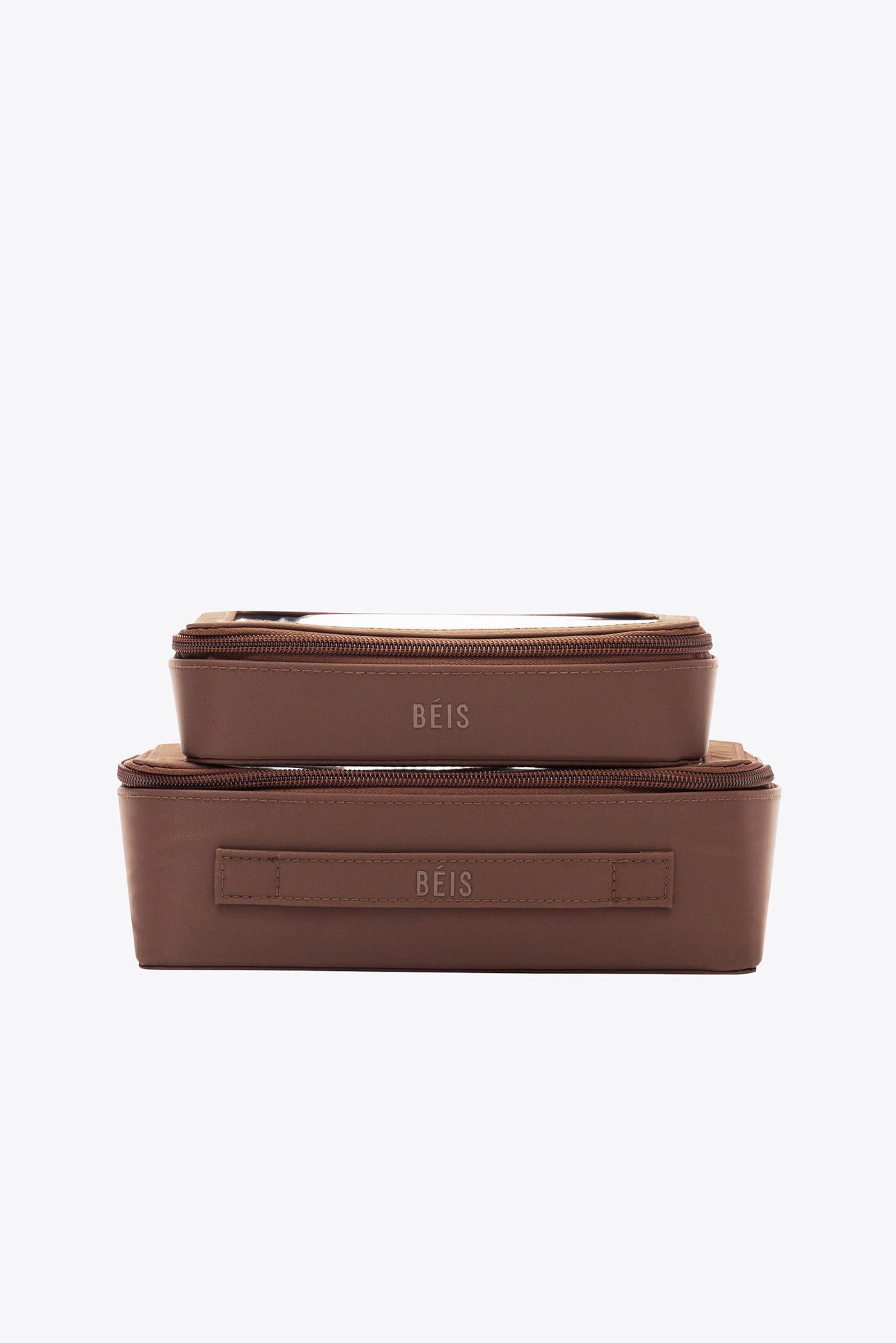 BÉIS 'The In Flight Cosmetic Set' in Maple - Brown Carry On Makeup Bag ...