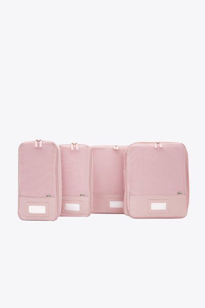 BEIS The Compression Packing Cube Set in Atlas Pink Pink 4 Piece Set Of Packing Cubes For Carry On Bag