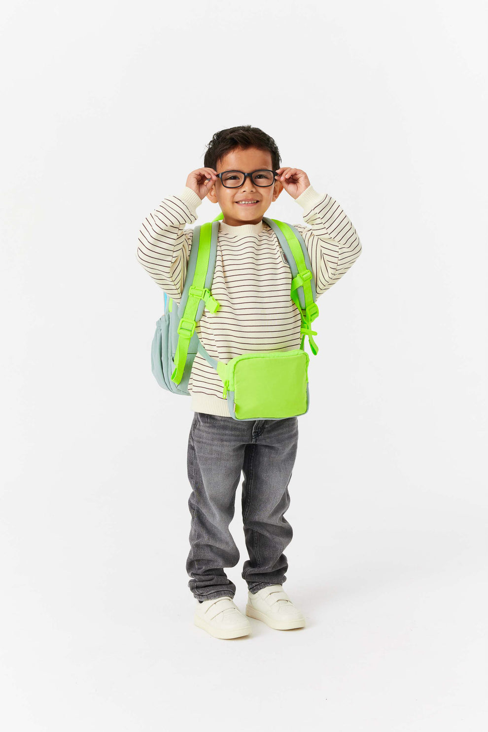 BÉIS 'The Kids Backpack' in Slate - Best Travel Backpack For Kids in Blue