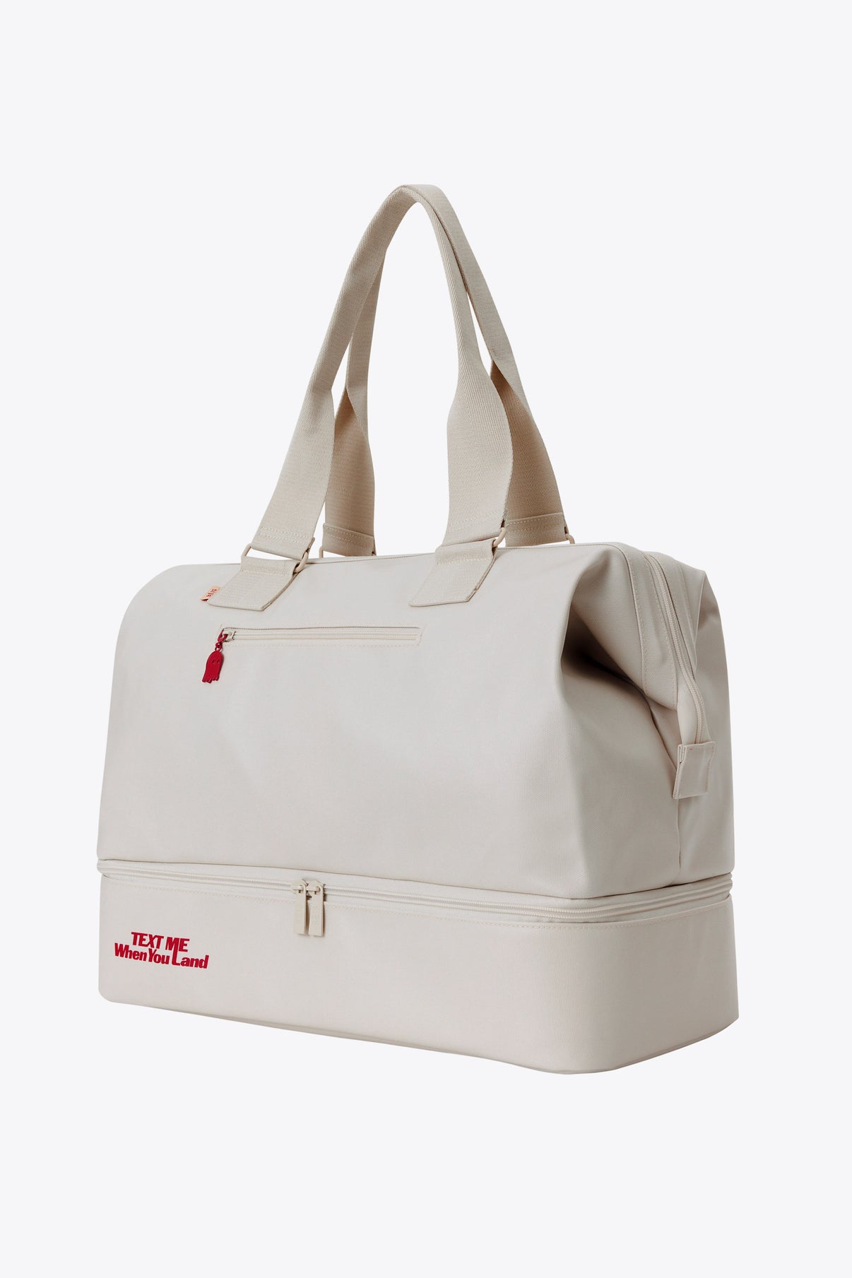 BÉIS x Lonely Ghost 'The Weekender' in Ghost White - White Overnight Bag & Travel Weekender Bag