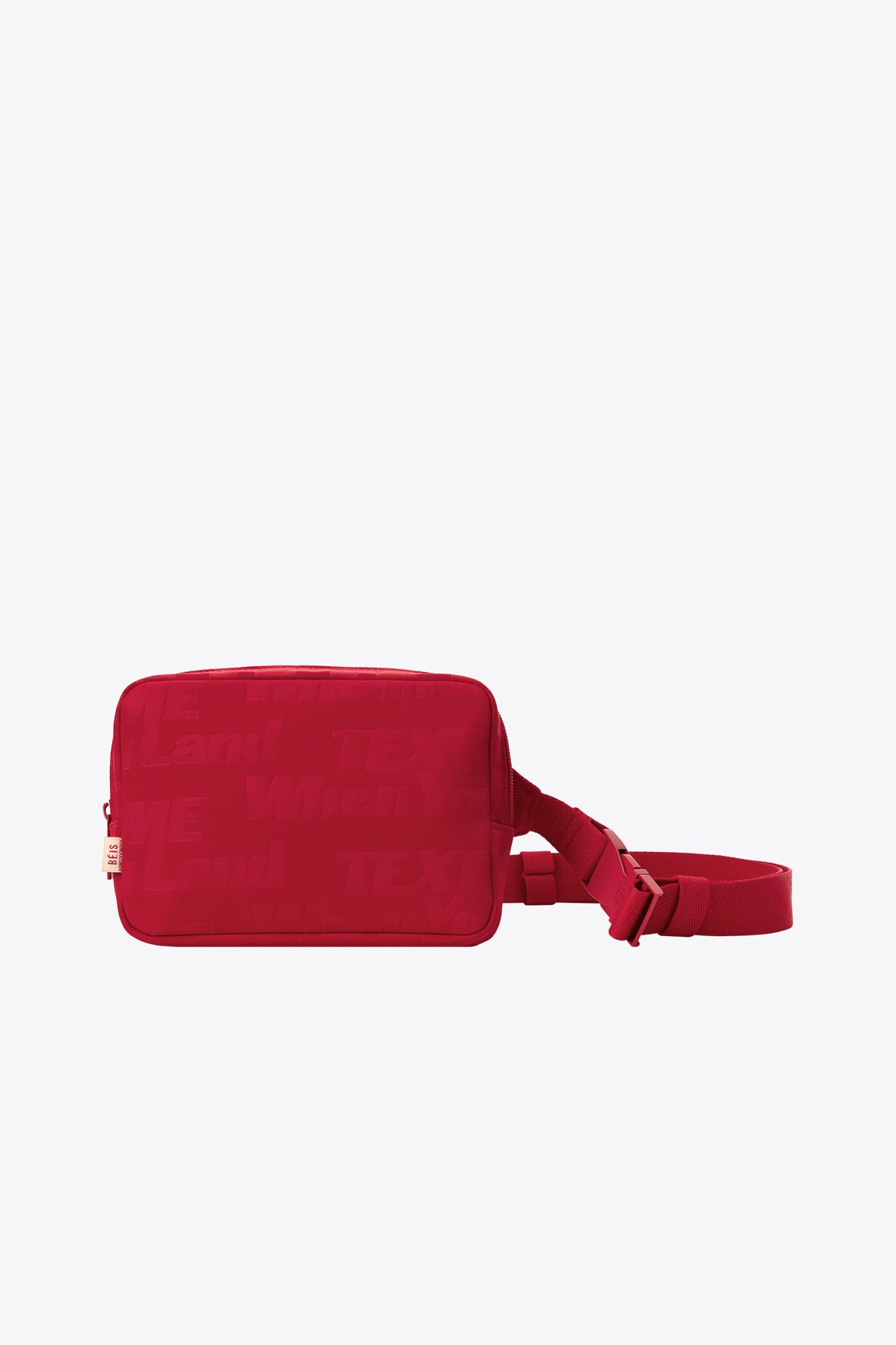 BÉIS x Lonely Ghost 'The Belt Bag' in Text Me Red - Red Crossbody Belt Bag & Fanny Pack