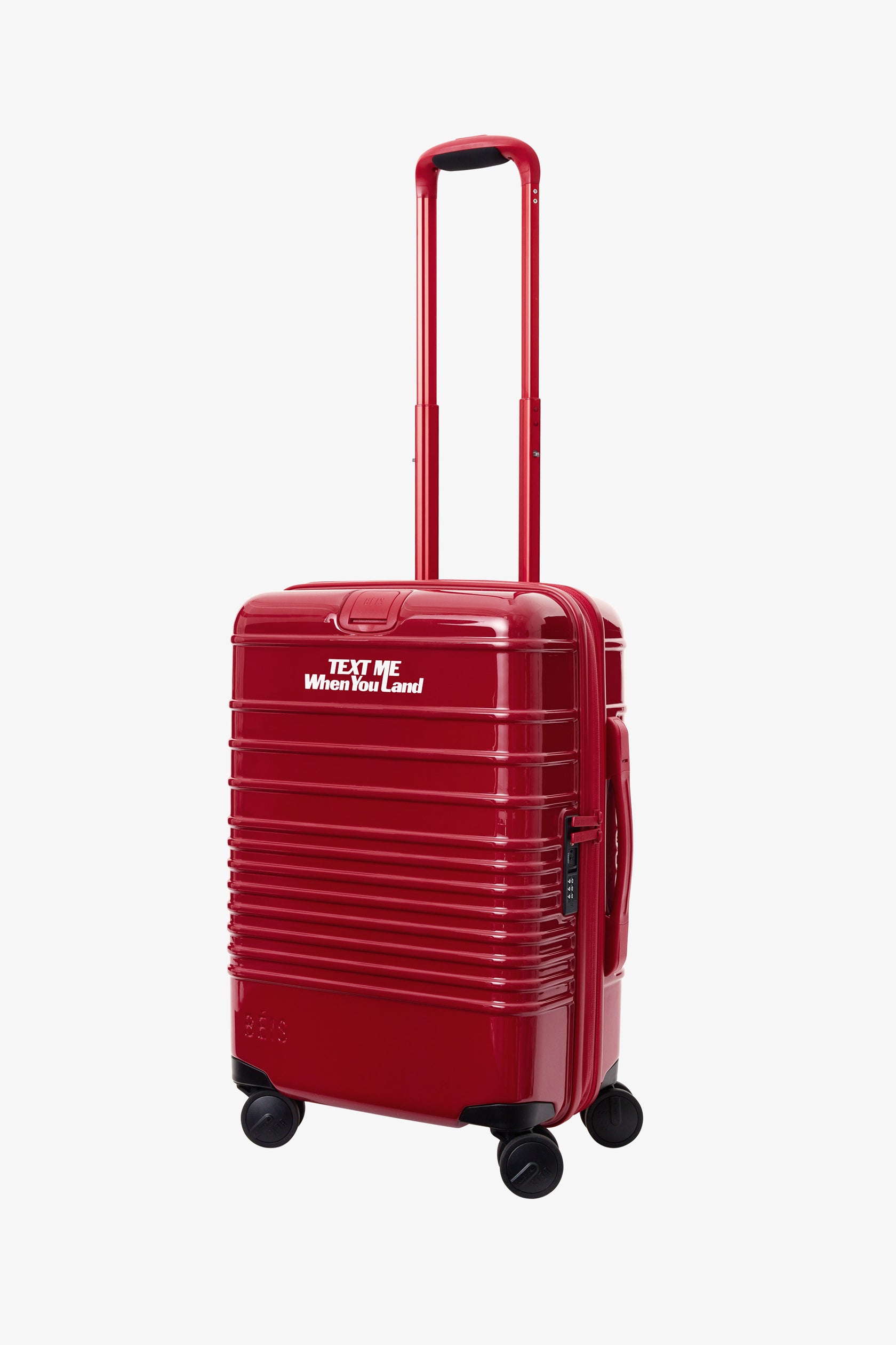 BÉIS x Lonely Ghost 'The Carry-On Roller' in Text Me Red - Red Carry-On ...