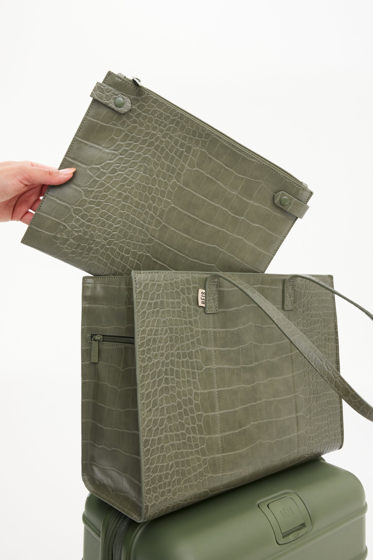 The Work Tote in Olive