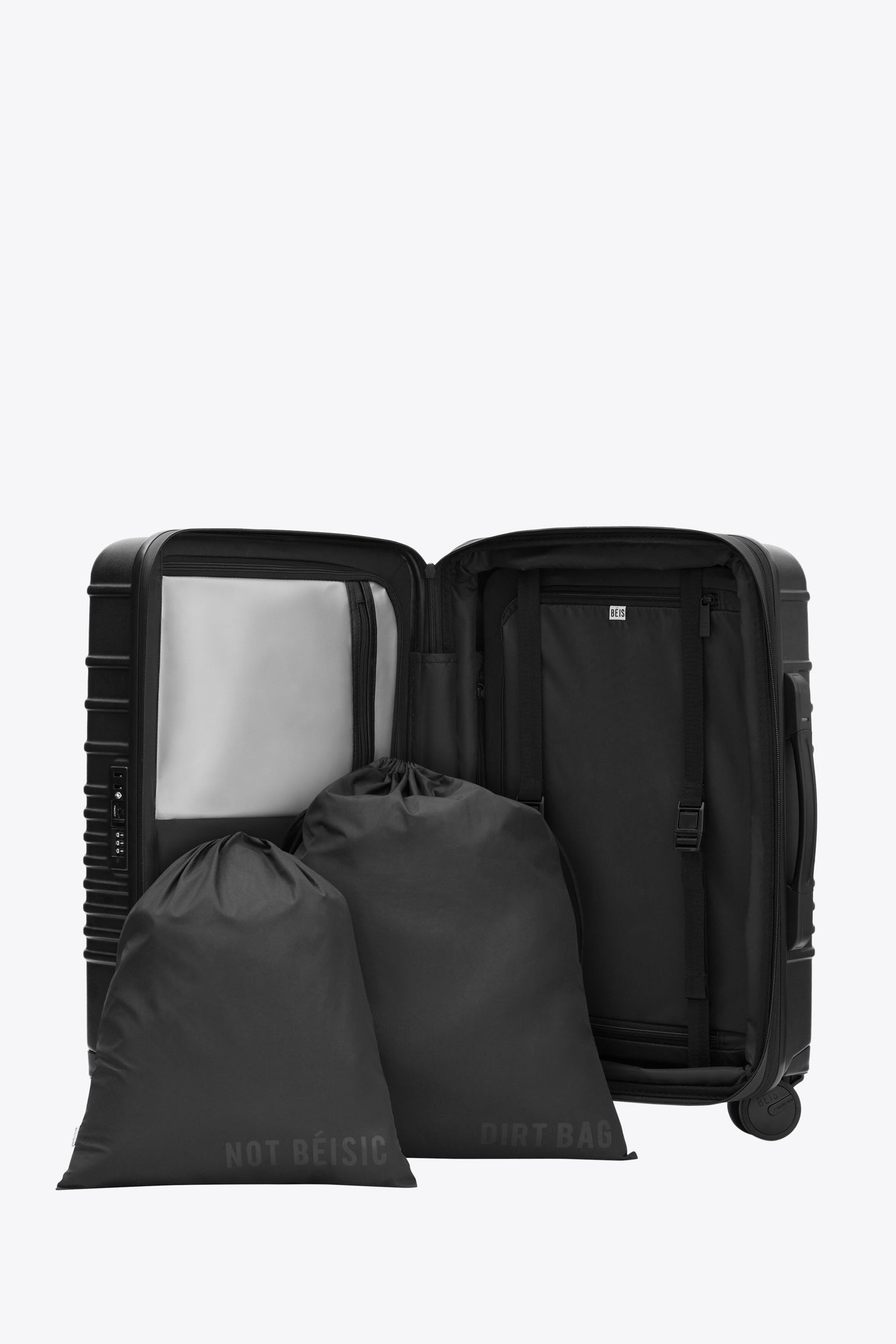 BÉIS 'The Carry-On Roller' in All Black - All Black Carry On Rolling ...