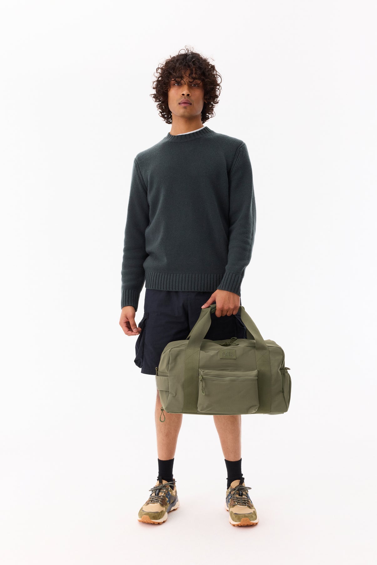 BÉIS 'The Sport Duffle' in Olive - Olive Green Sport Duffle & Gym Bag