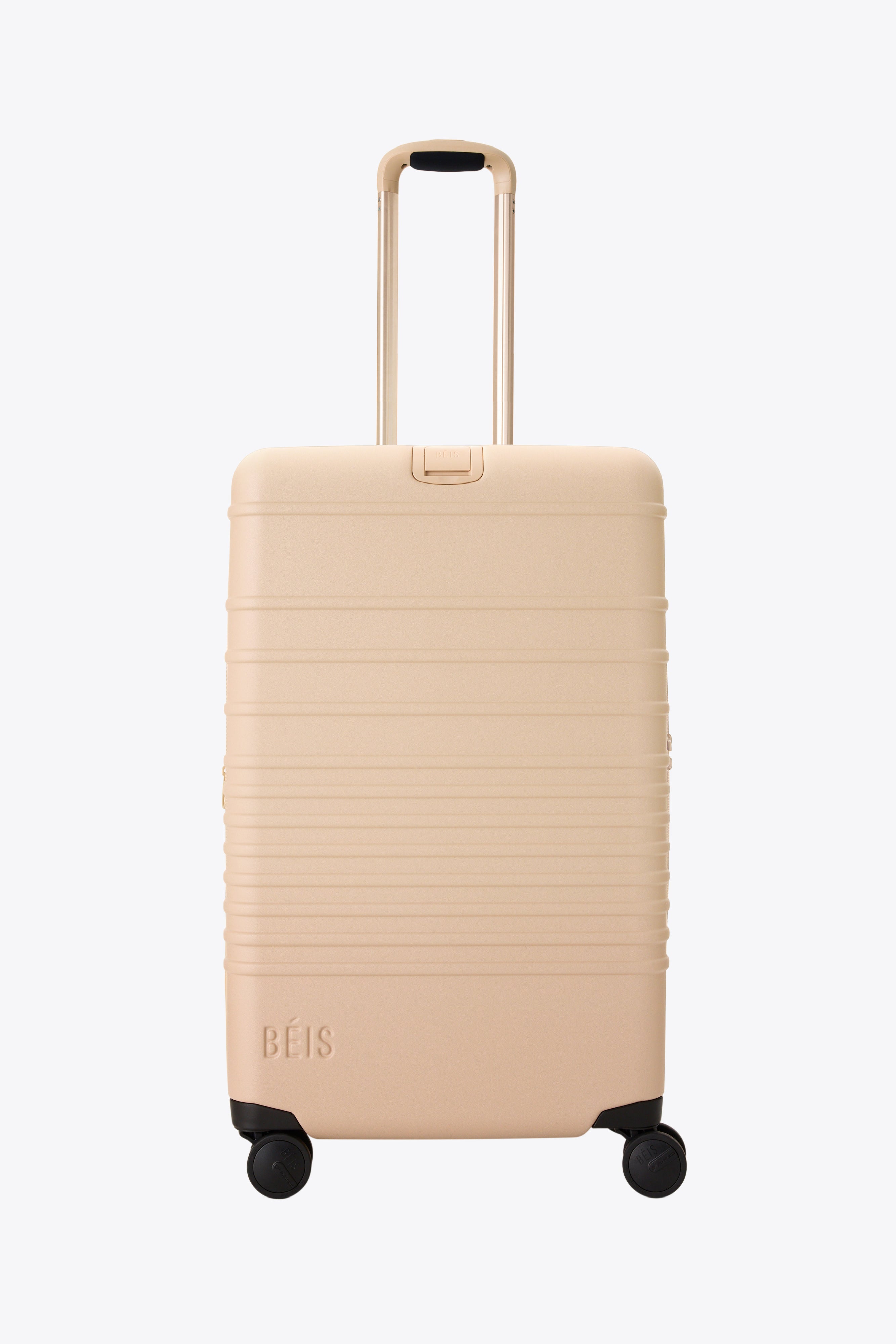 BÉIS 'The Medium Check-In Roller' in Beige - Beige 26 inch Medium Rolling Luggage & Checked Suitcase