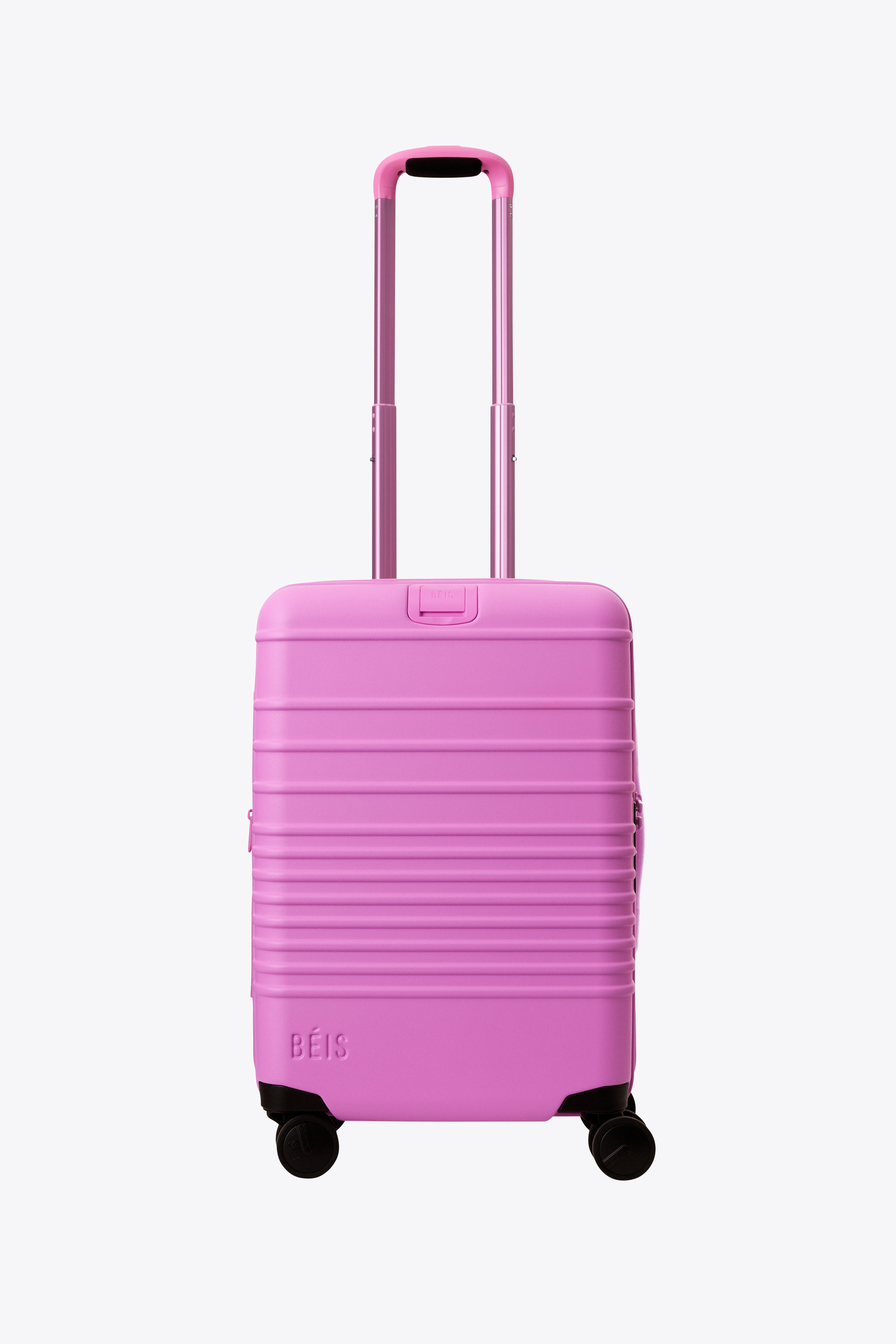 BÉIS 'The Carry-On Roller' in Berry - Durable Carry-On Rolling Luggage in Berry