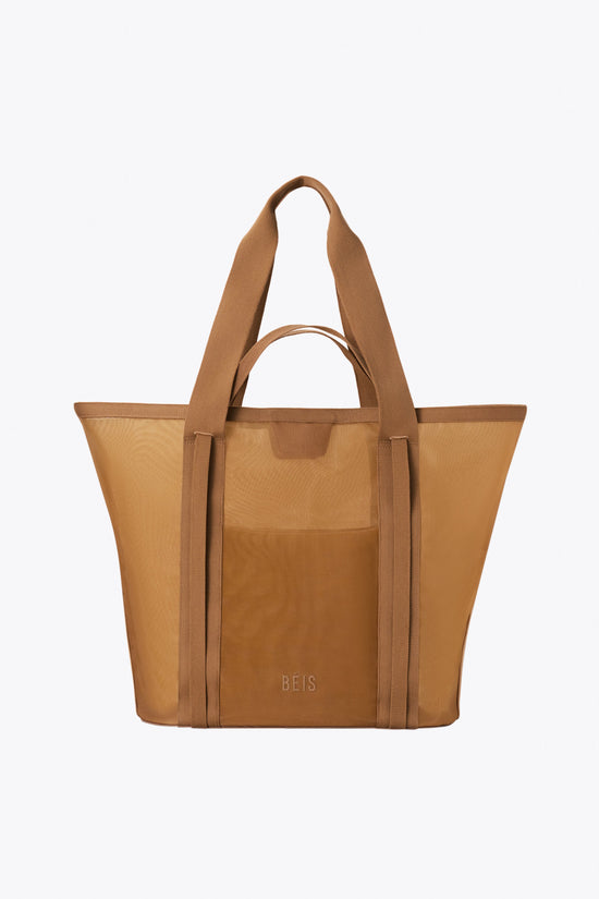 Resale The Mesh Beach Tote in Camel