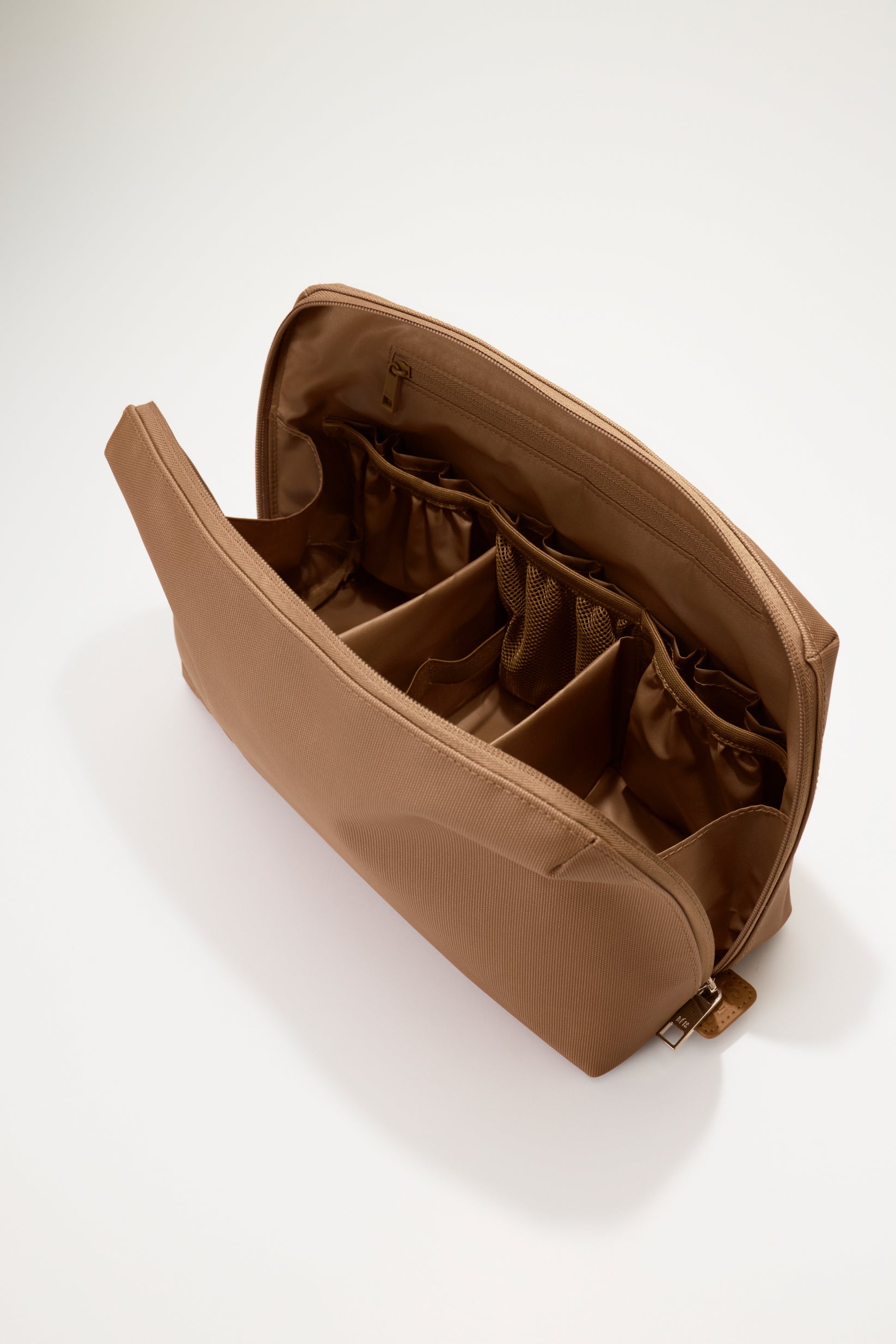 BÉIS 'The Large Cosmetic Pouch' in Camel - Large Cosmetic & Makeup ...