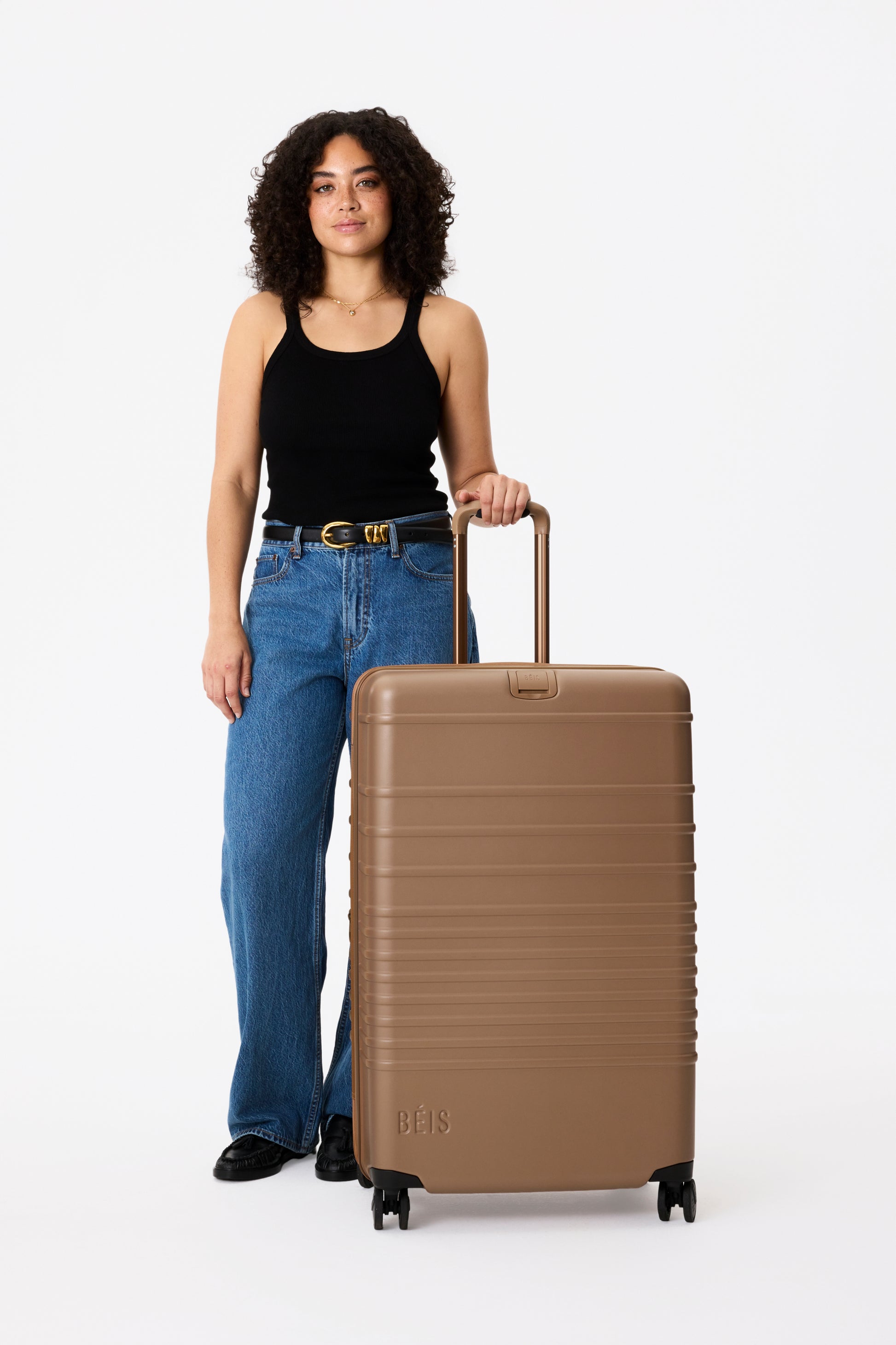 The Large Check-In Roller in Camel