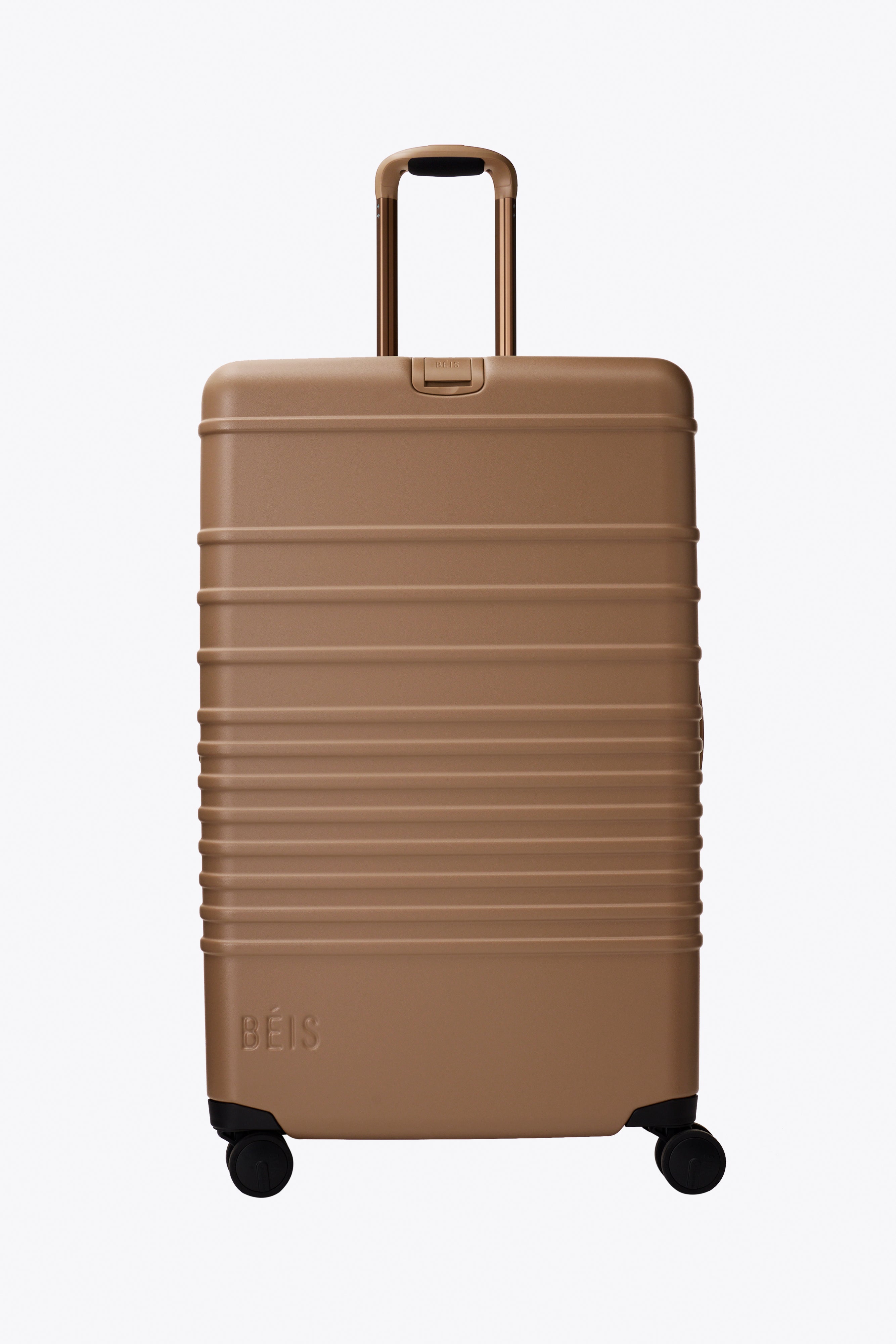 BÉIS 'The Large Check-in Roller' in Camel - 29" Large Check-In Rolling Suitcase & Luggage in Light Brown
