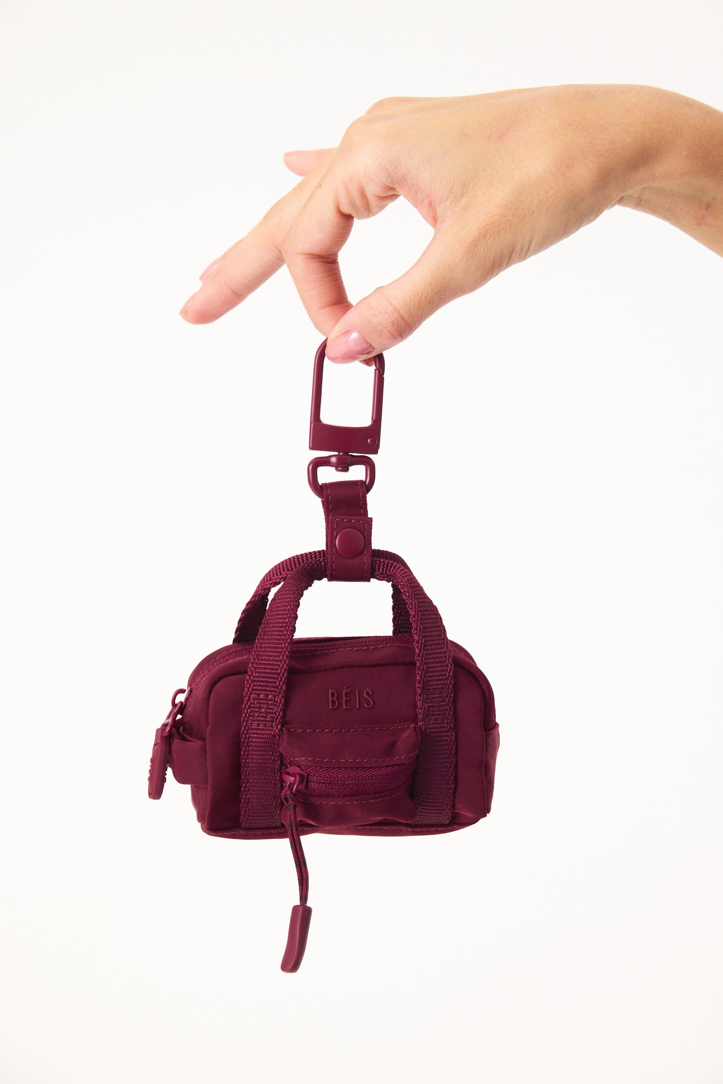 The Sport Duffle Charm in Burgundy