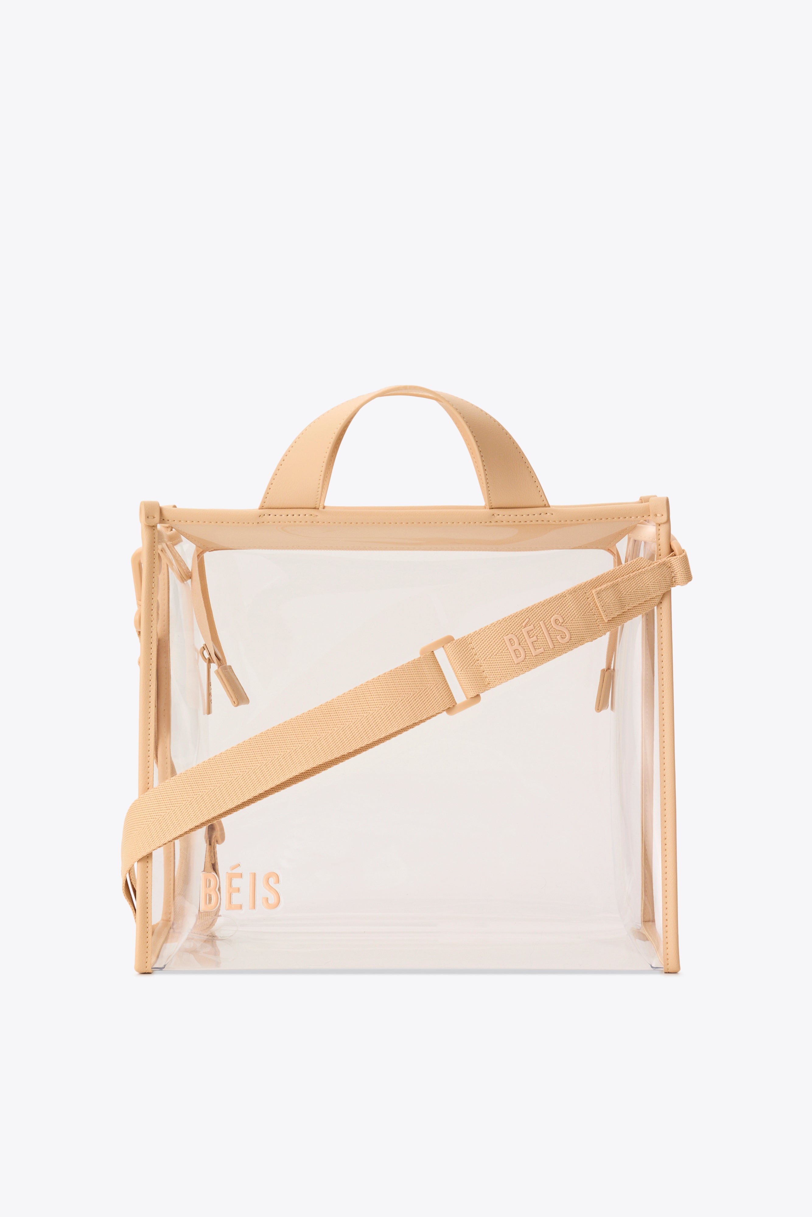 【BEIS】★トートバッグ★ The Stadium Tote BÉIS 'The Stadium Tote'' in Clear with Black Trim - Clear
