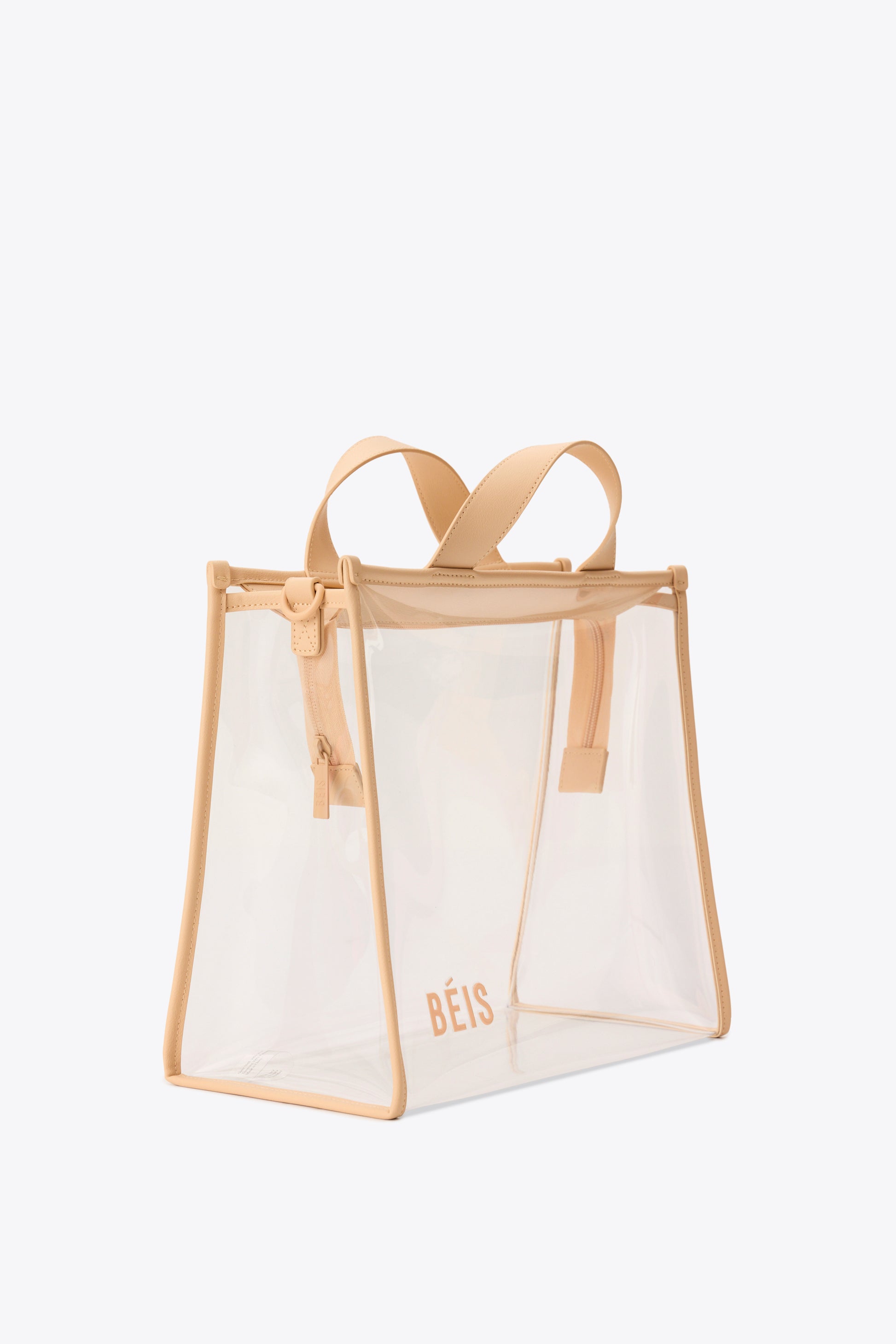 BÉIS 'The Stadium Tote'' in Clear with Beige Trim Clear Stadium
