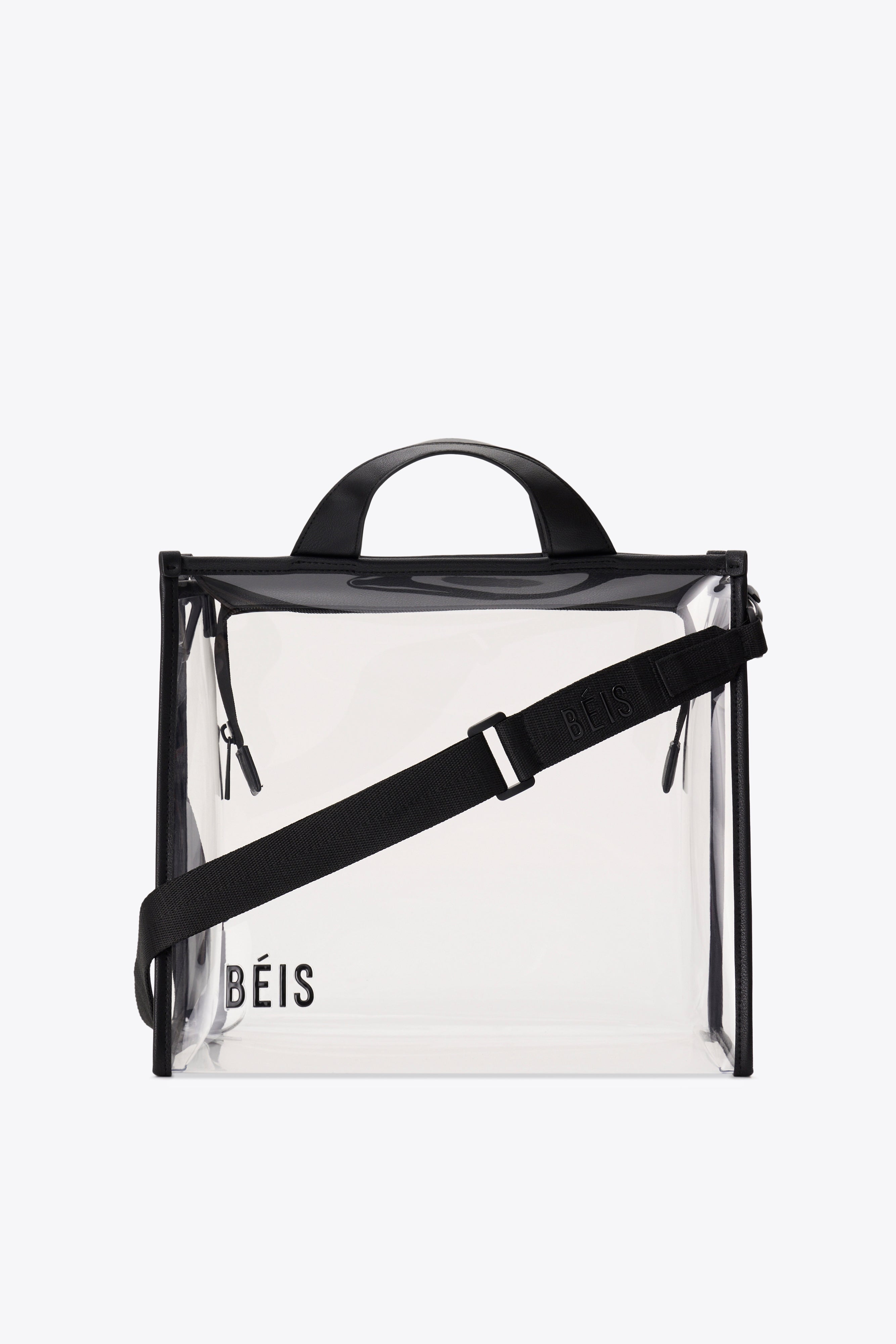 【BEIS】★トートバッグ★ The Stadium Tote BÉIS 'The Stadium Tote'' in Clear with Black Trim - Clear