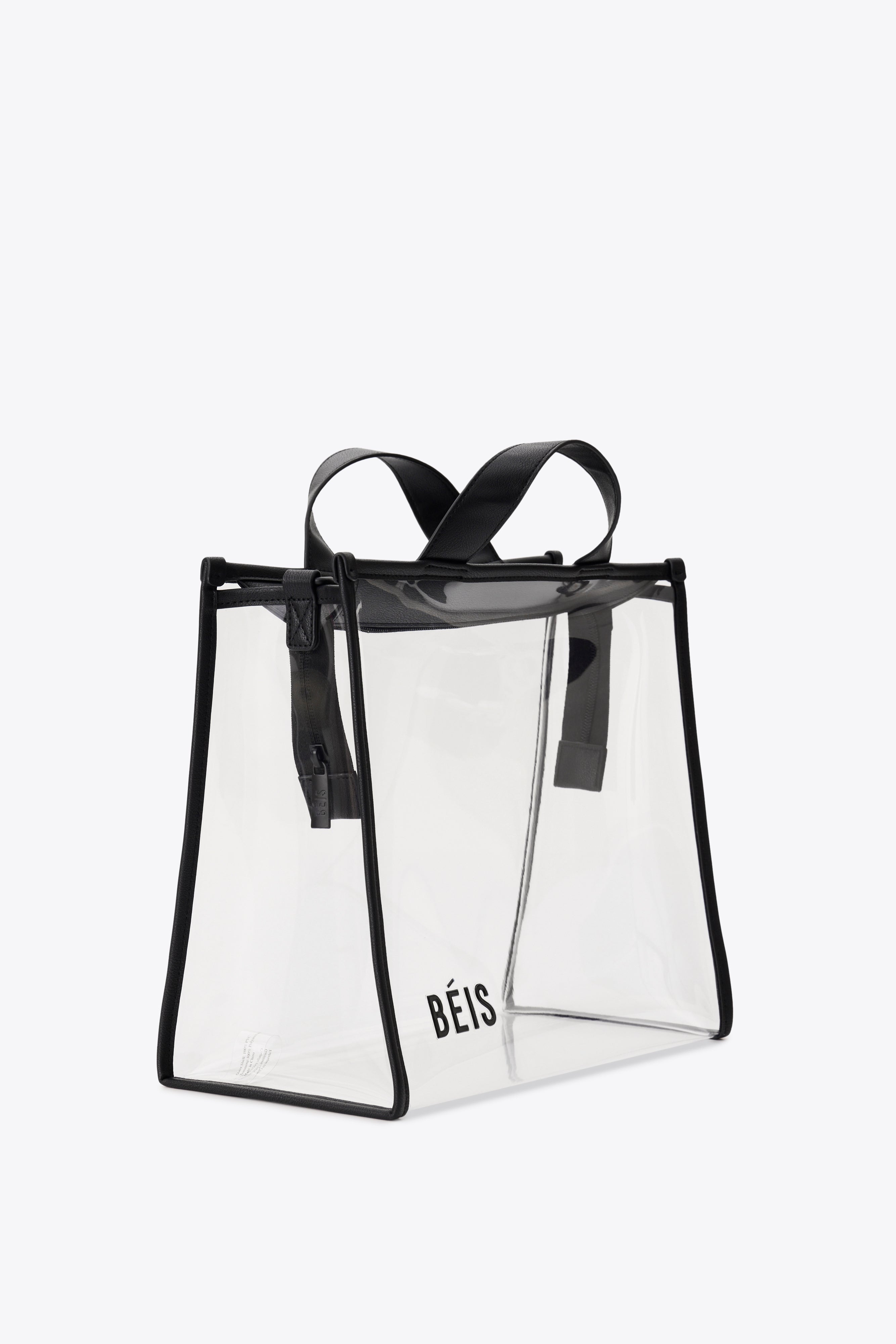 【BEIS】★トートバッグ★ The Stadium Tote BÉIS 'The Stadium Tote'' in Clear with Black Trim - Clear