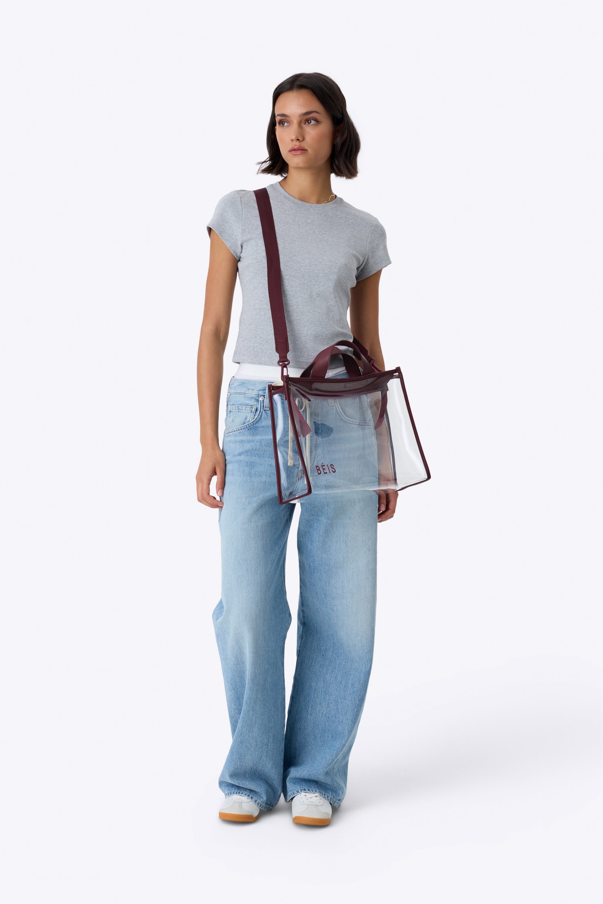 The Stadium Tote in Burgundy