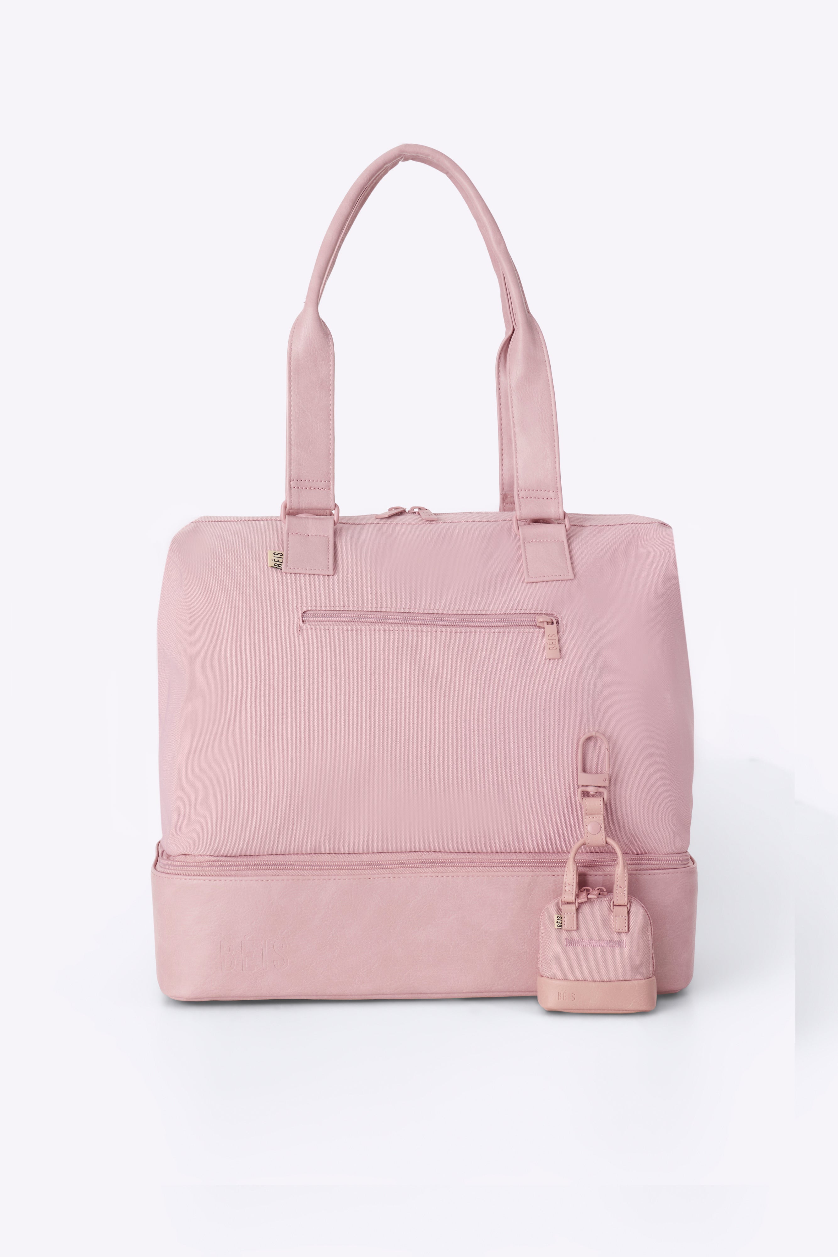 BÉIS 'The Micro Weekender Charm' in Atlas Pink - Pink Airpod Keychain ...