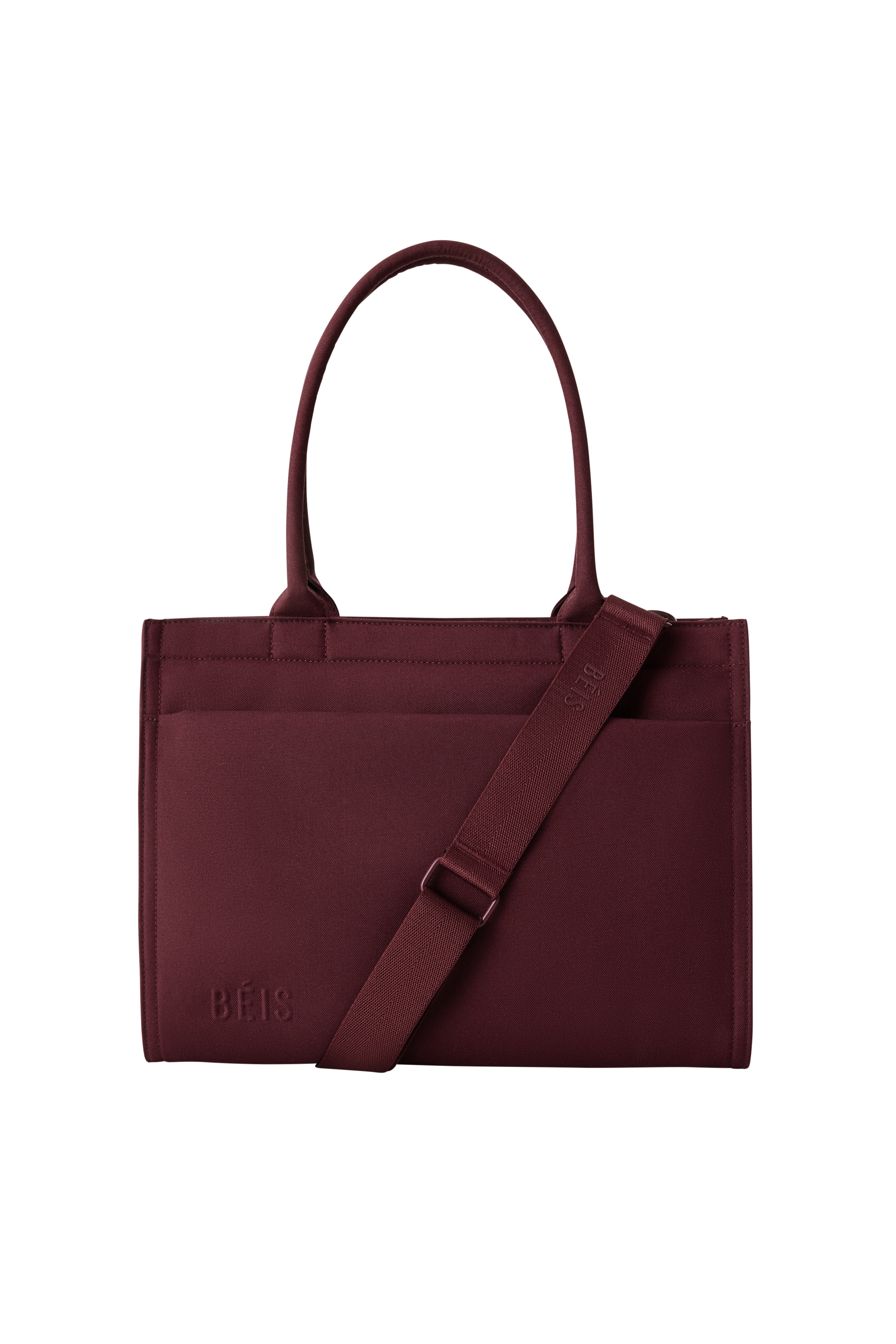 The Book Tote in Burgundy The Book Tote in Burgundy