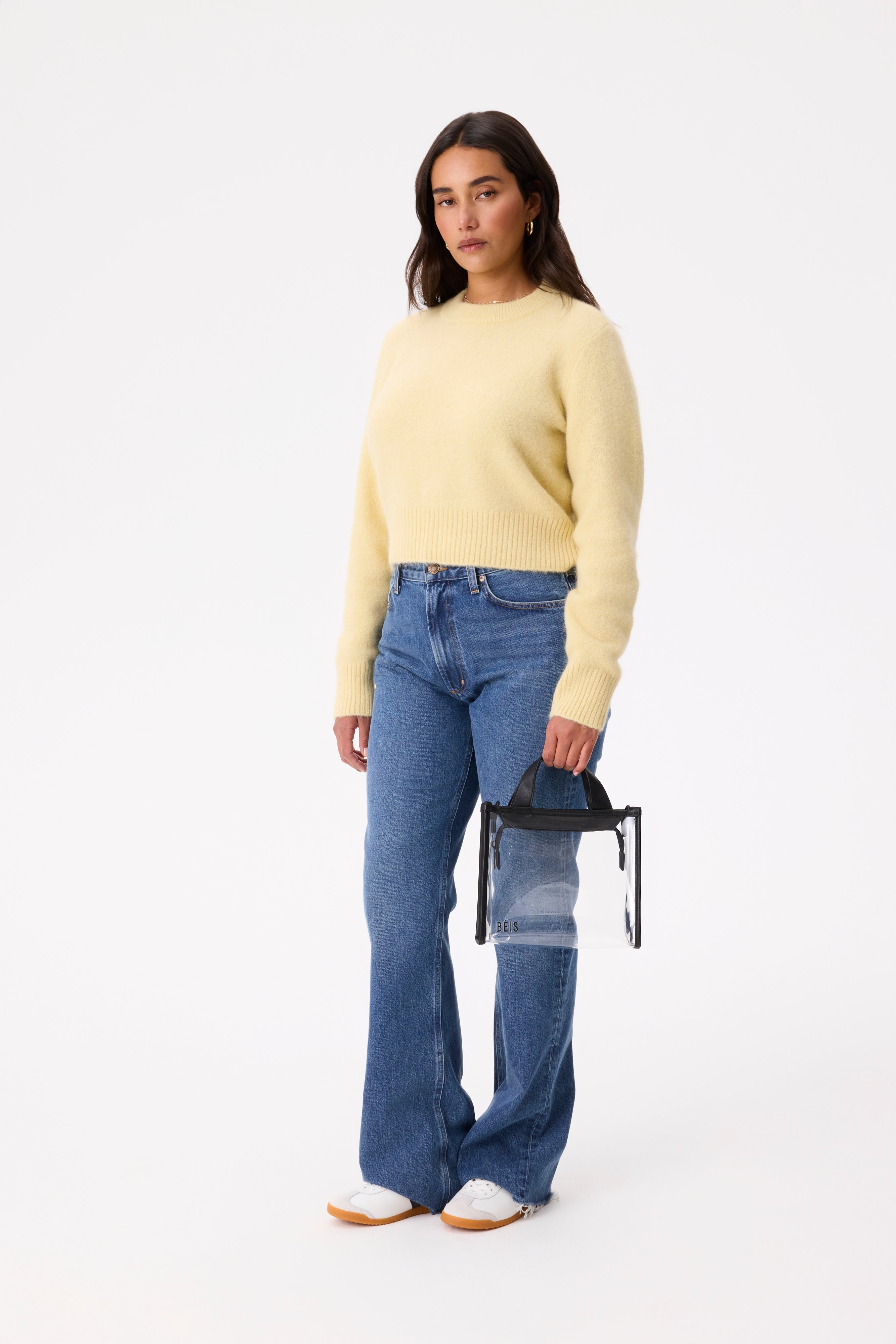 BÉIS 'The Stadium Crossbody'' in Clear with Black Trim