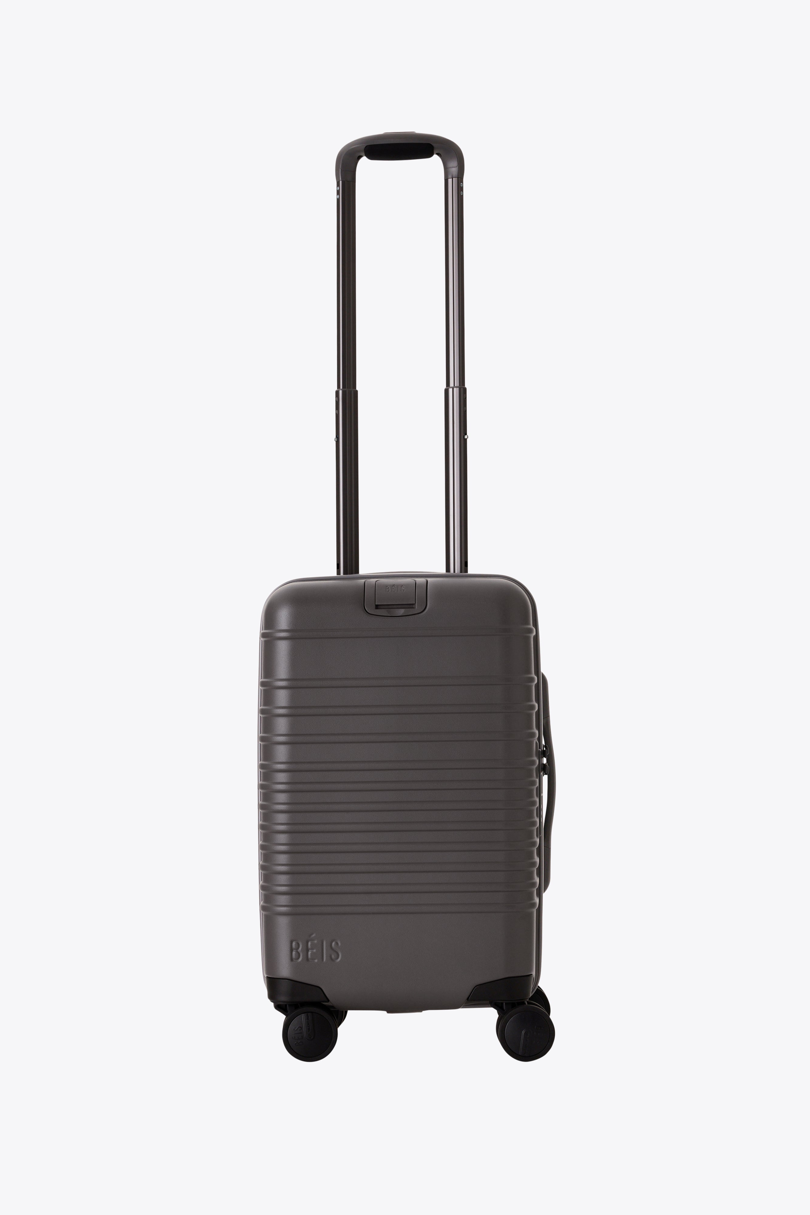 BÉIS 'The Small Carry-On Roller' in Charcoal - Small Suitcase Roller in Charcoal Grey