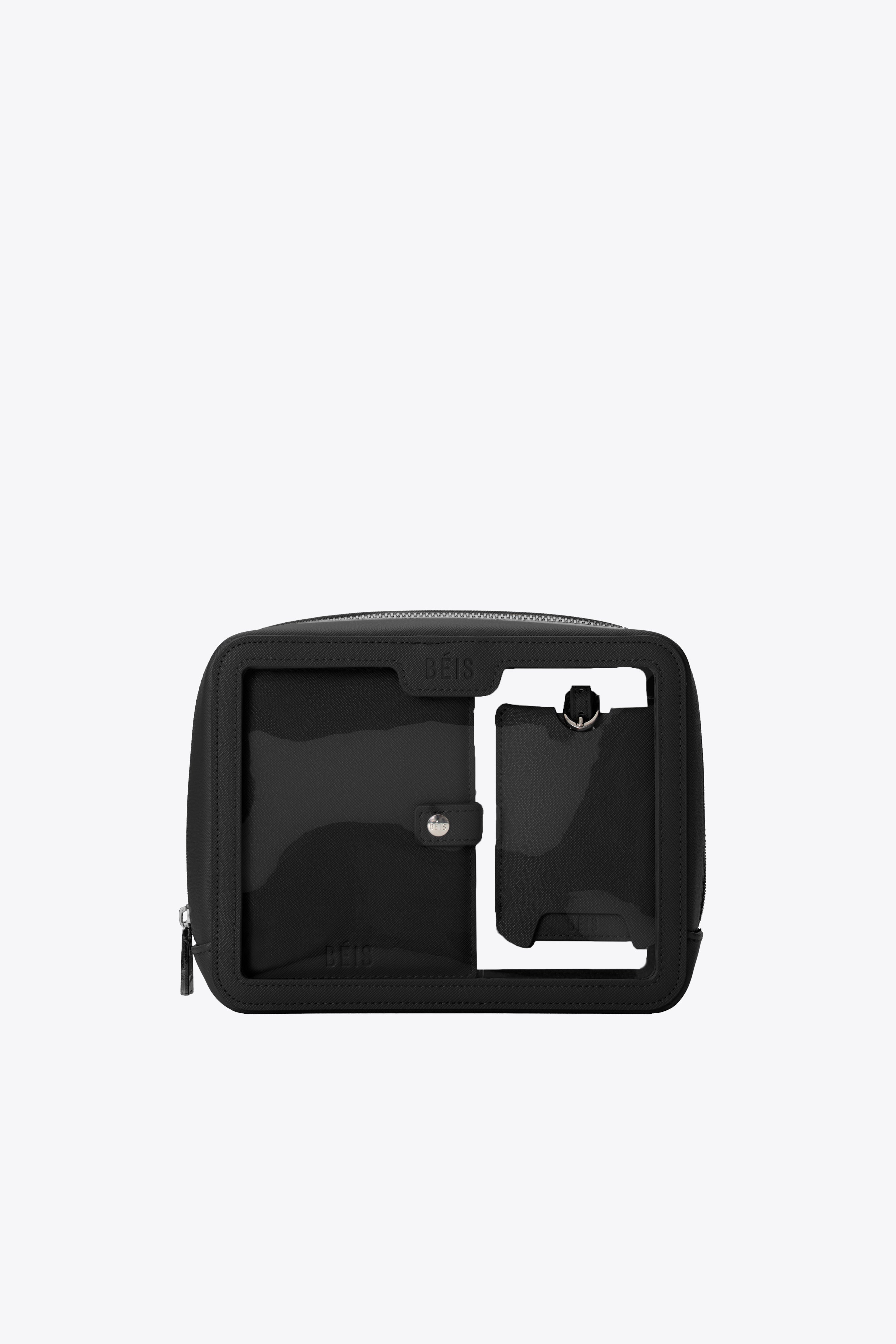 BÉIS 'The Passport Luggage Tag Set' in Black - Passport Holder